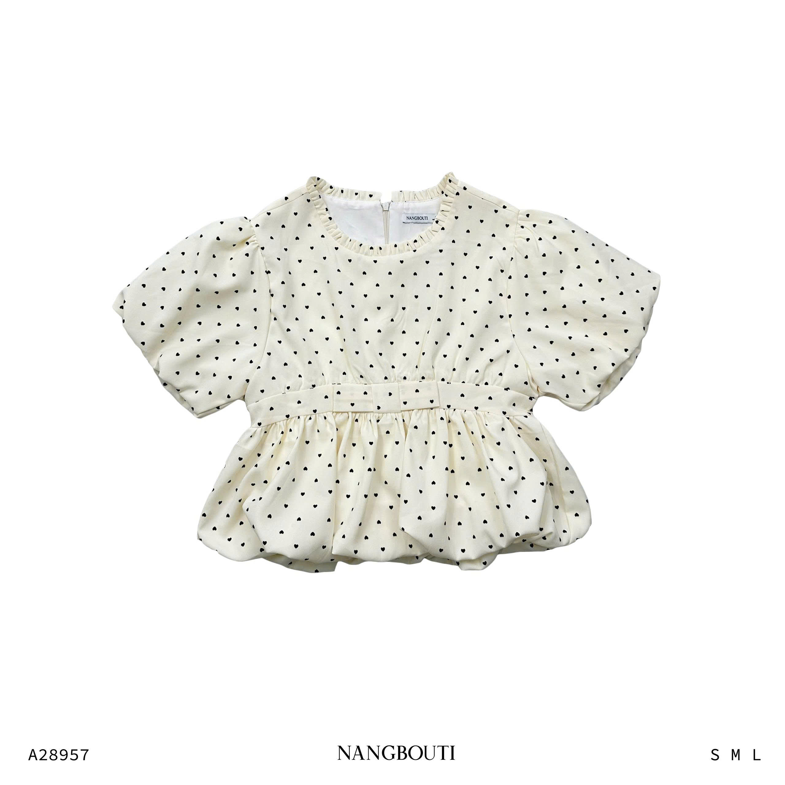 A28957 - A bí tay búp cổ bèo đính nơ