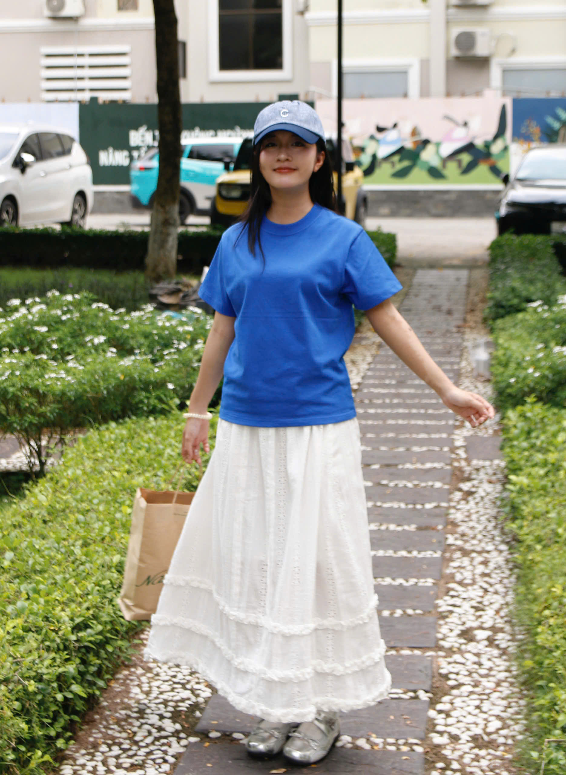 V3999-V dài xếp li bèo tầng