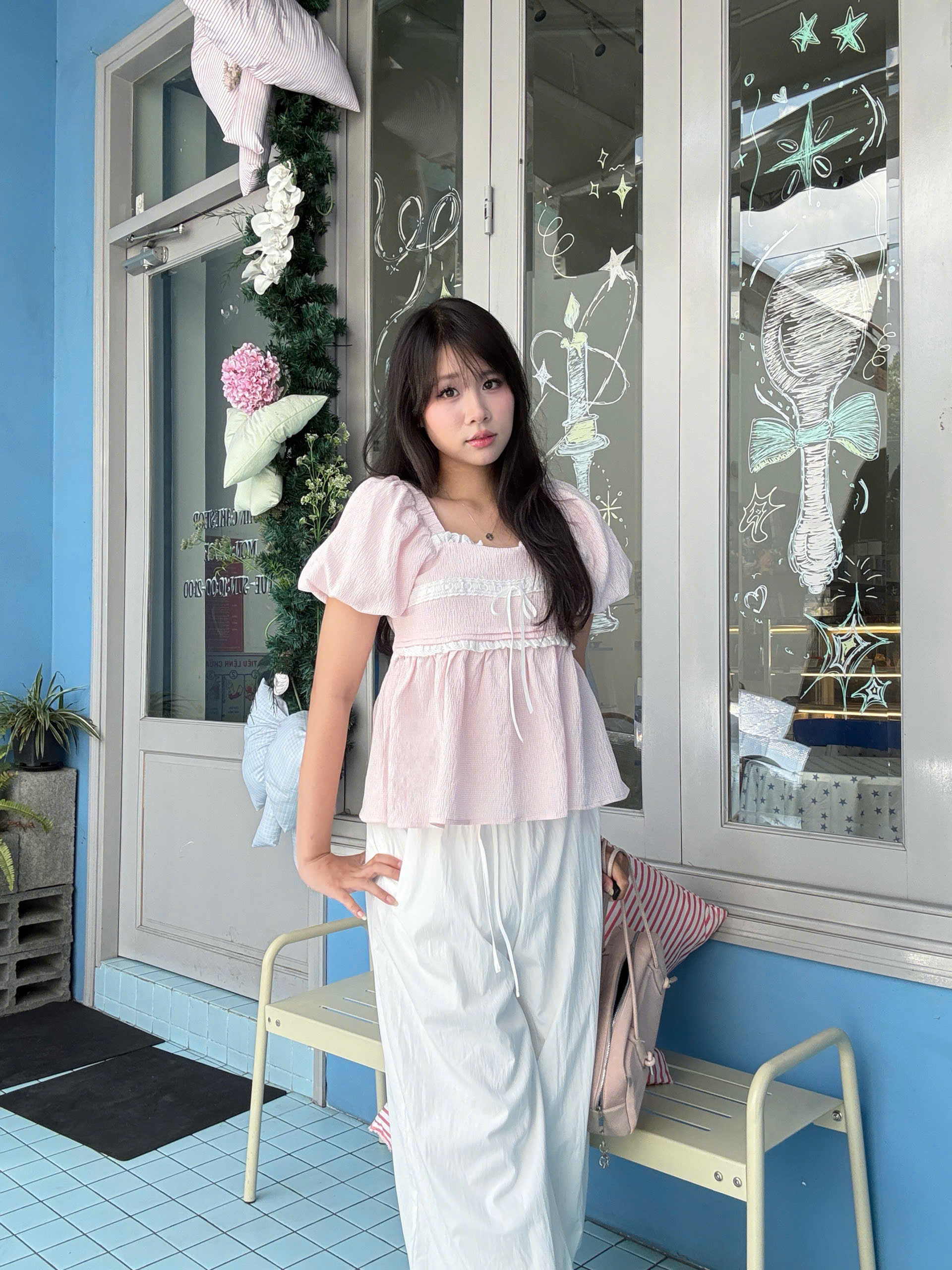 A29673- A babydoll TN phối ren