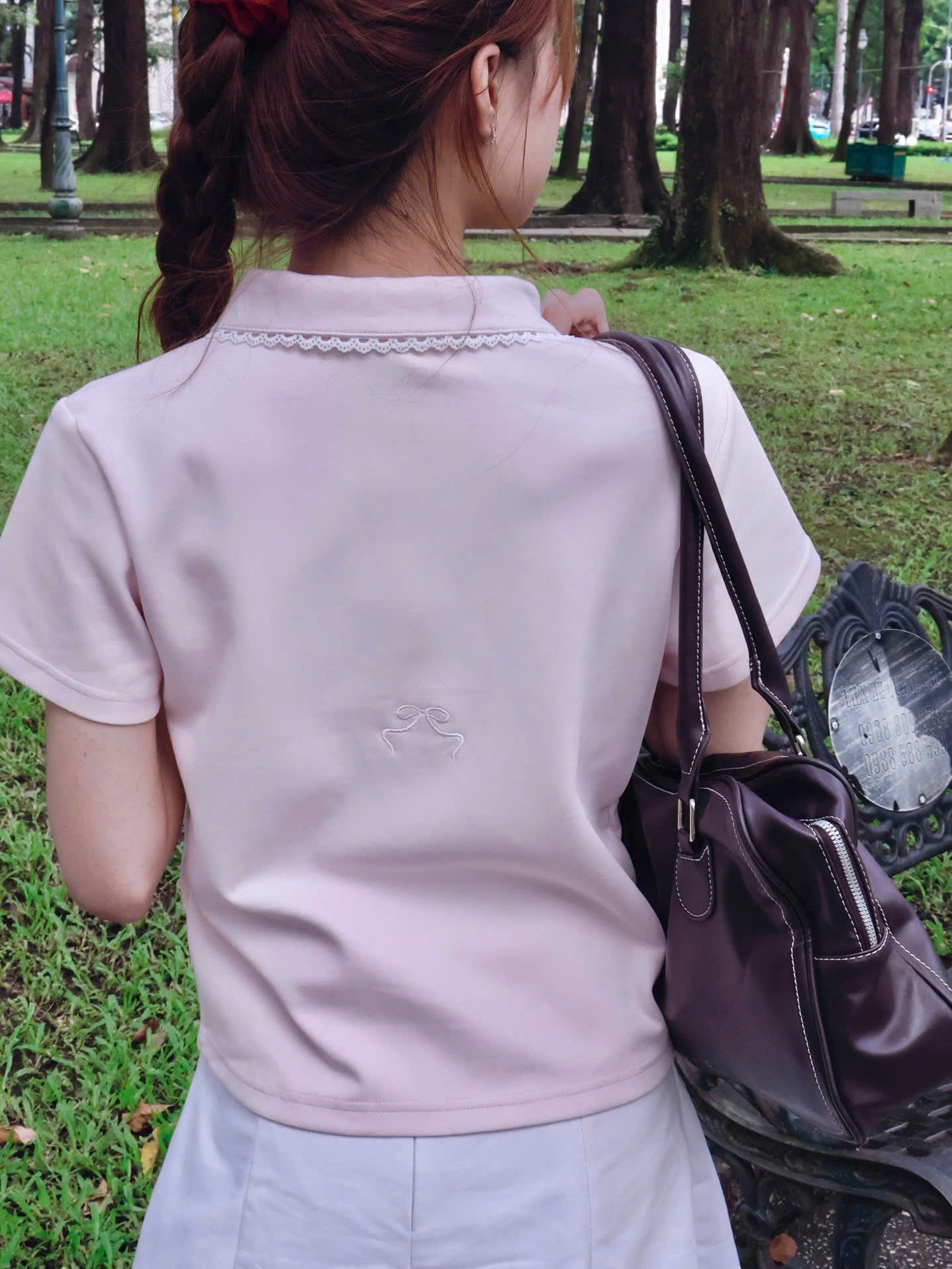 A29207 - A PL thêu puppy cổ phối ren