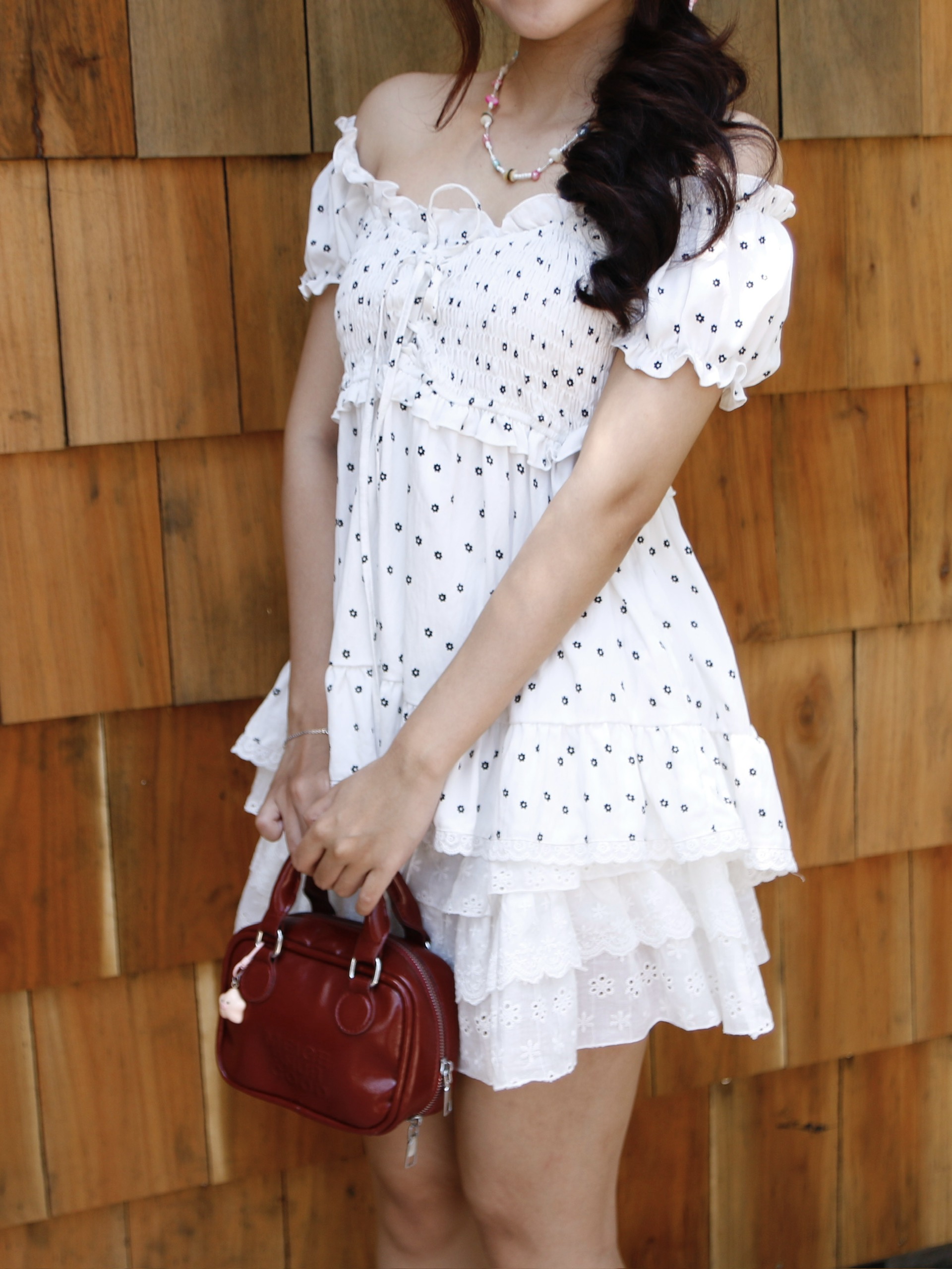 A28962 - A kiểu smocking ren lai