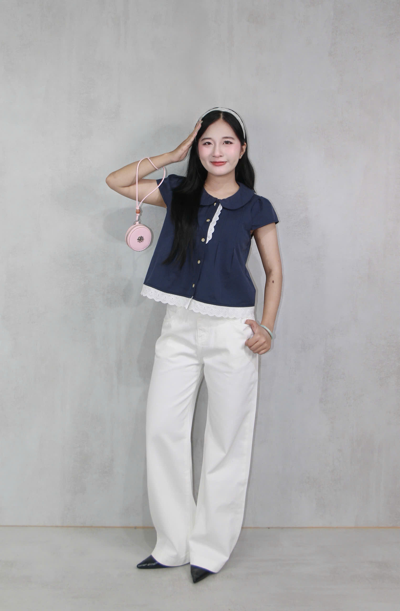 A29637 - A kiểu babydoll lai ren&nẹp