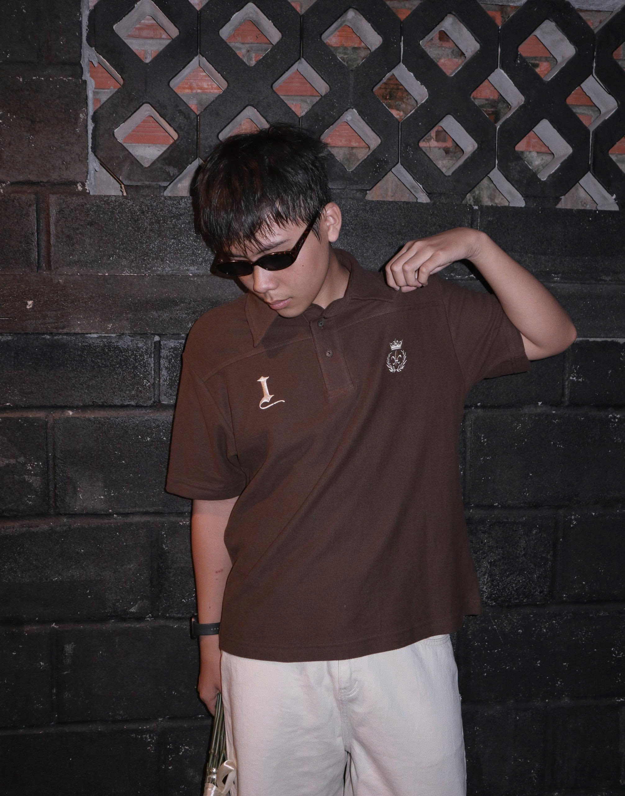 A29975-	Áo thun PoLo nam rã ngang thêu Old day