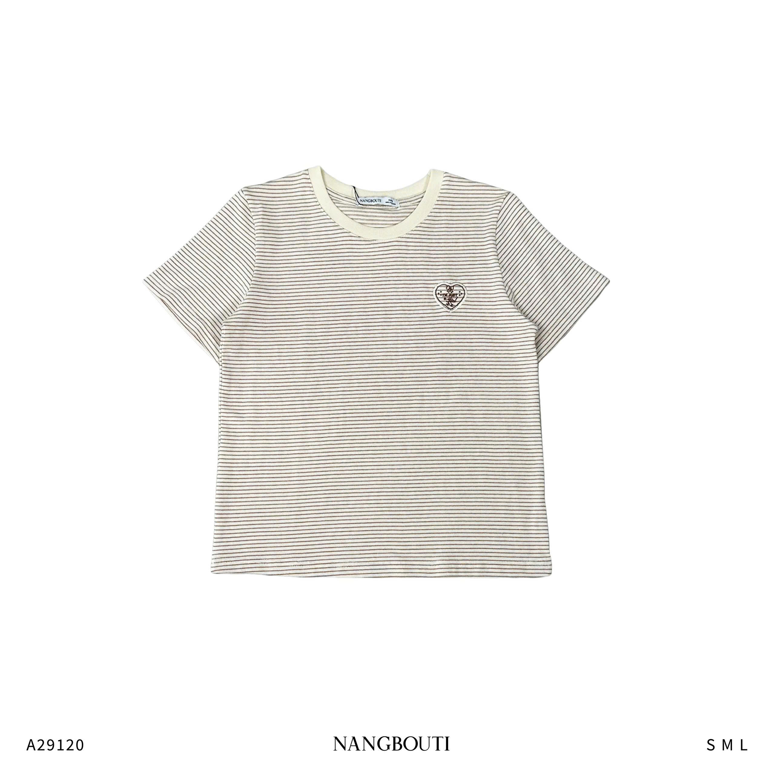 A29120 - A thun sọc thêu trái tim