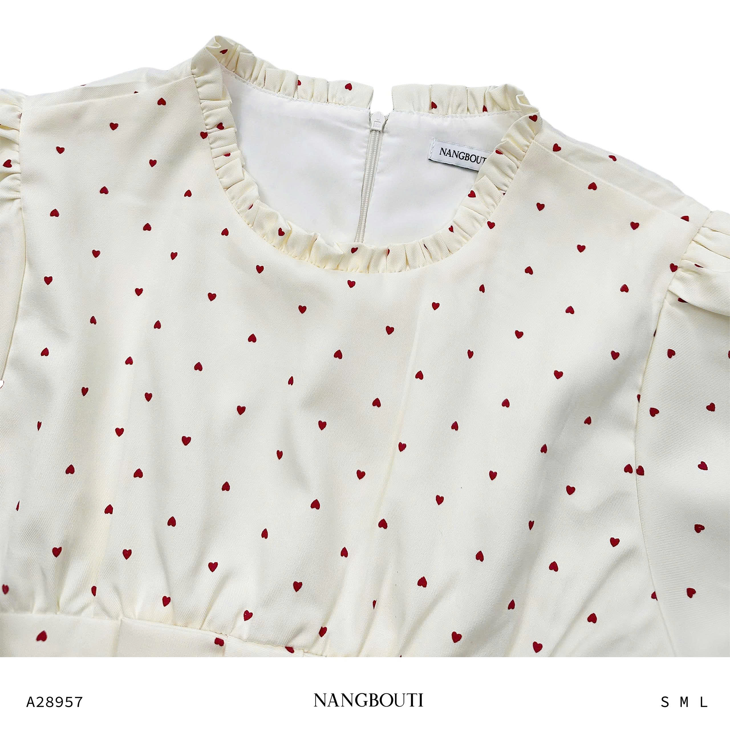 A28957 - A bí tay búp cổ bèo đính nơ