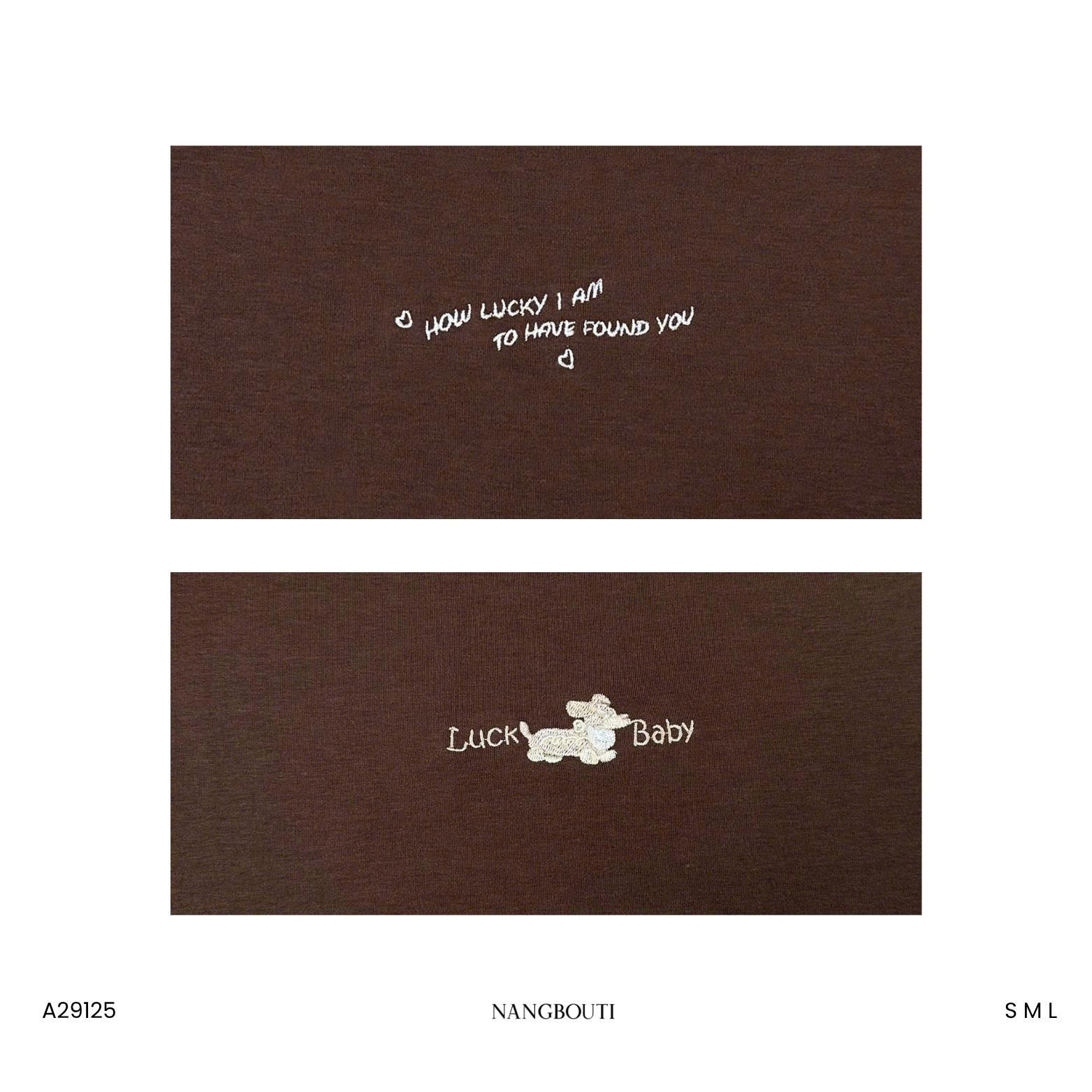 A29125 - A babytee thêu Luck