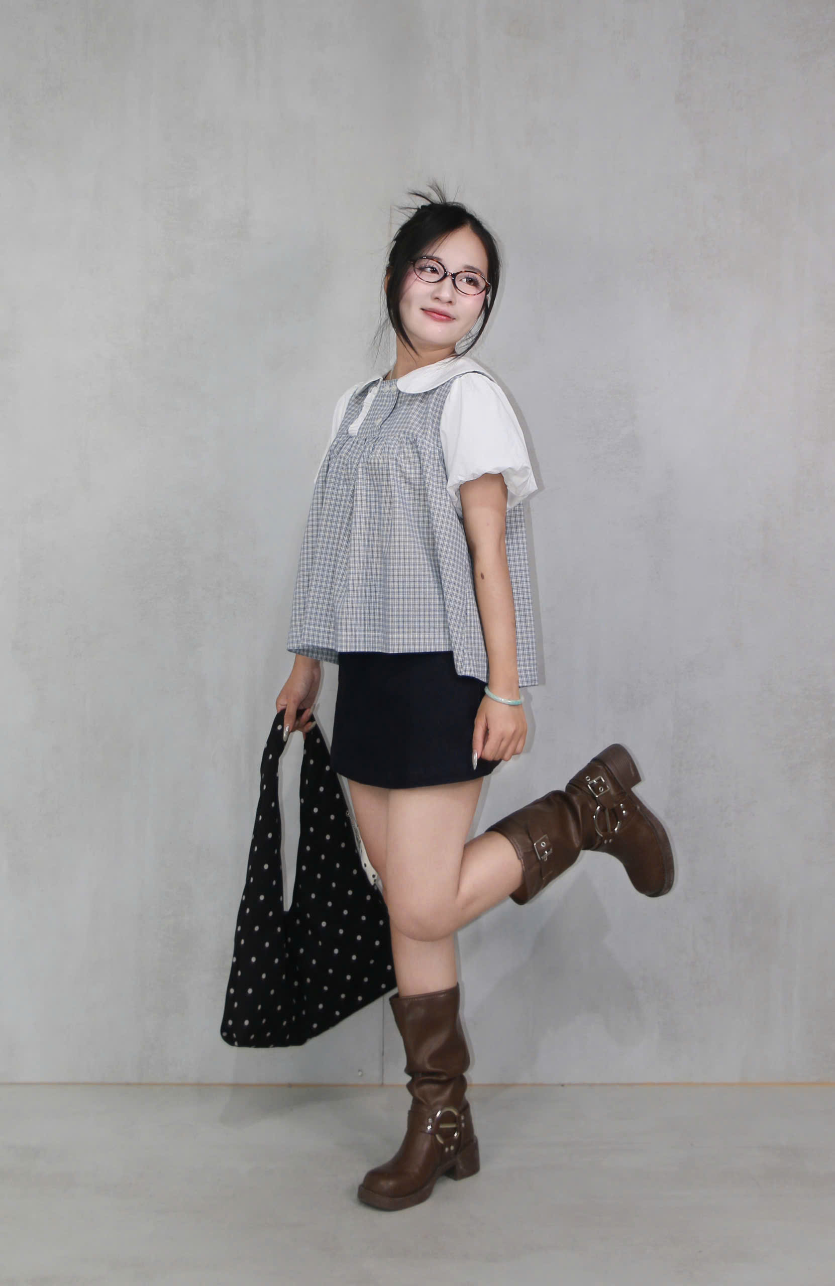 A29627 - A babydoll cổ sen phối