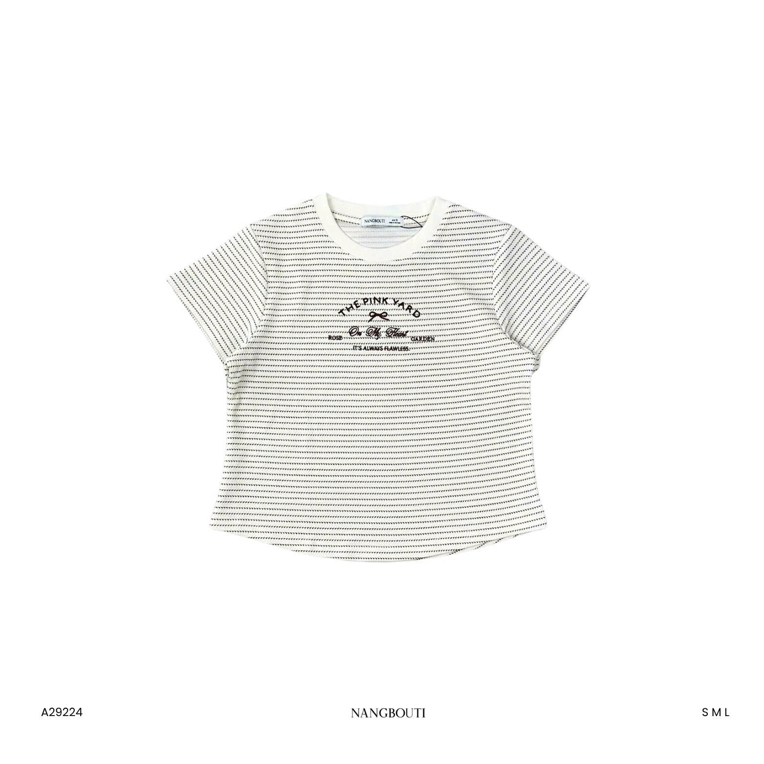 A29224 - A thun sọc thêu Pink