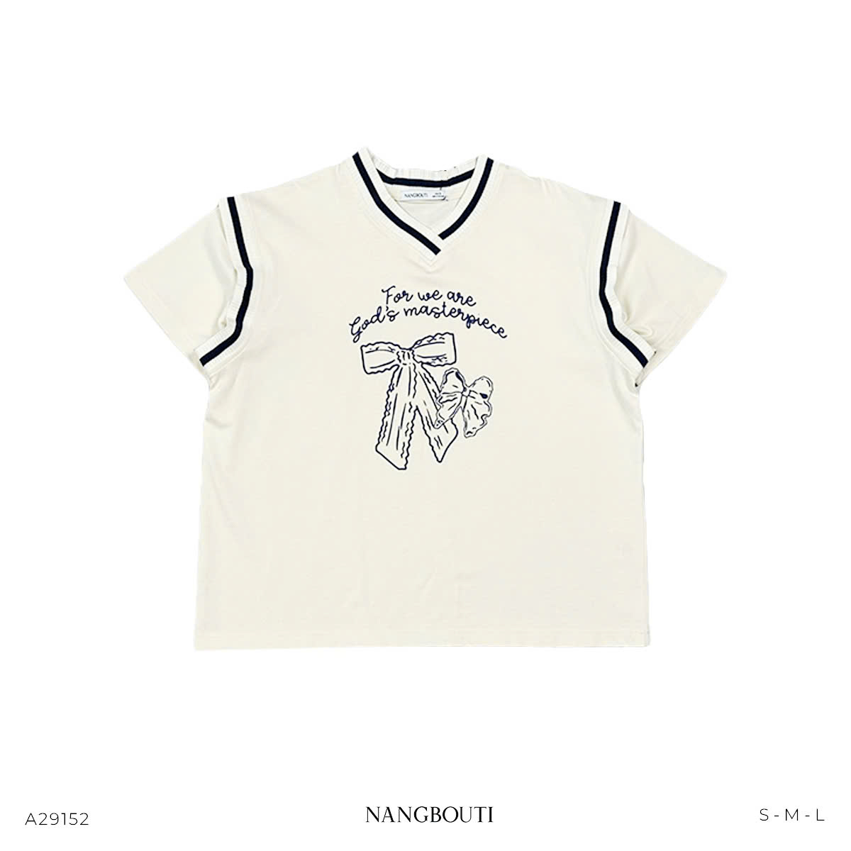 A29152 - A thun phối bo dệt sọc in nơ For we