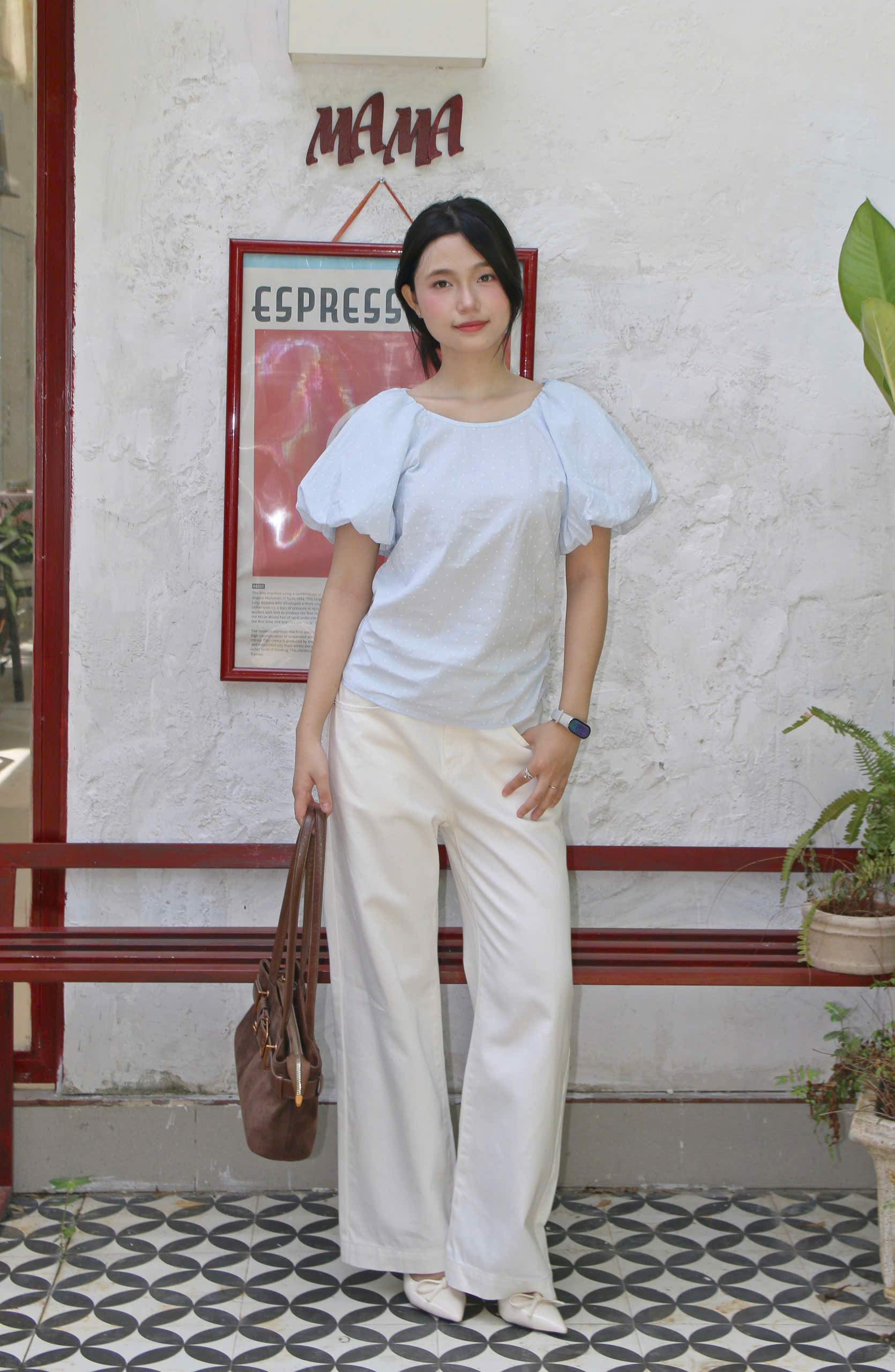 Q9854 - Quần Jean ống cong rã giữa túi bầu