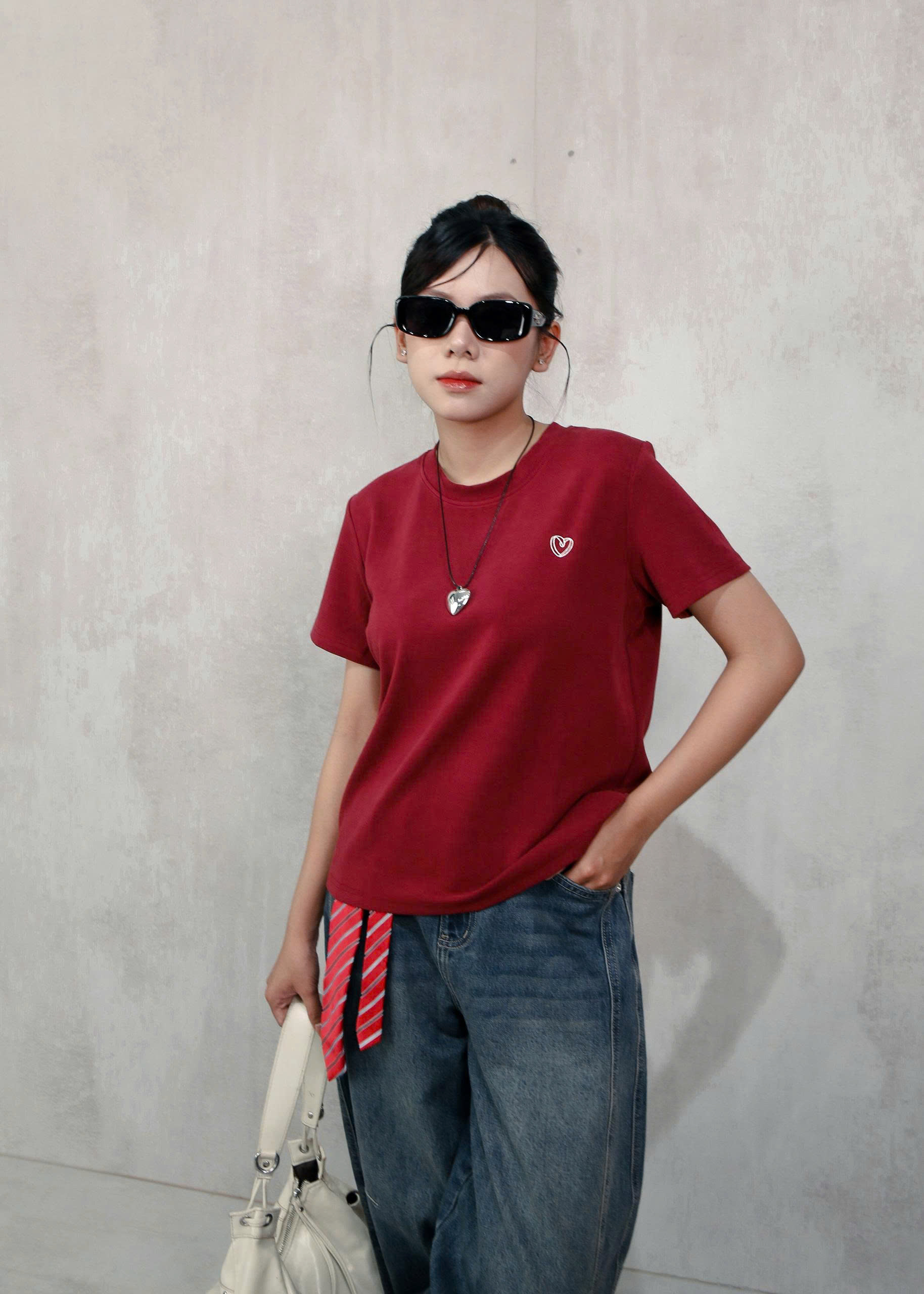 A29422 - A babytee thêu trái tim