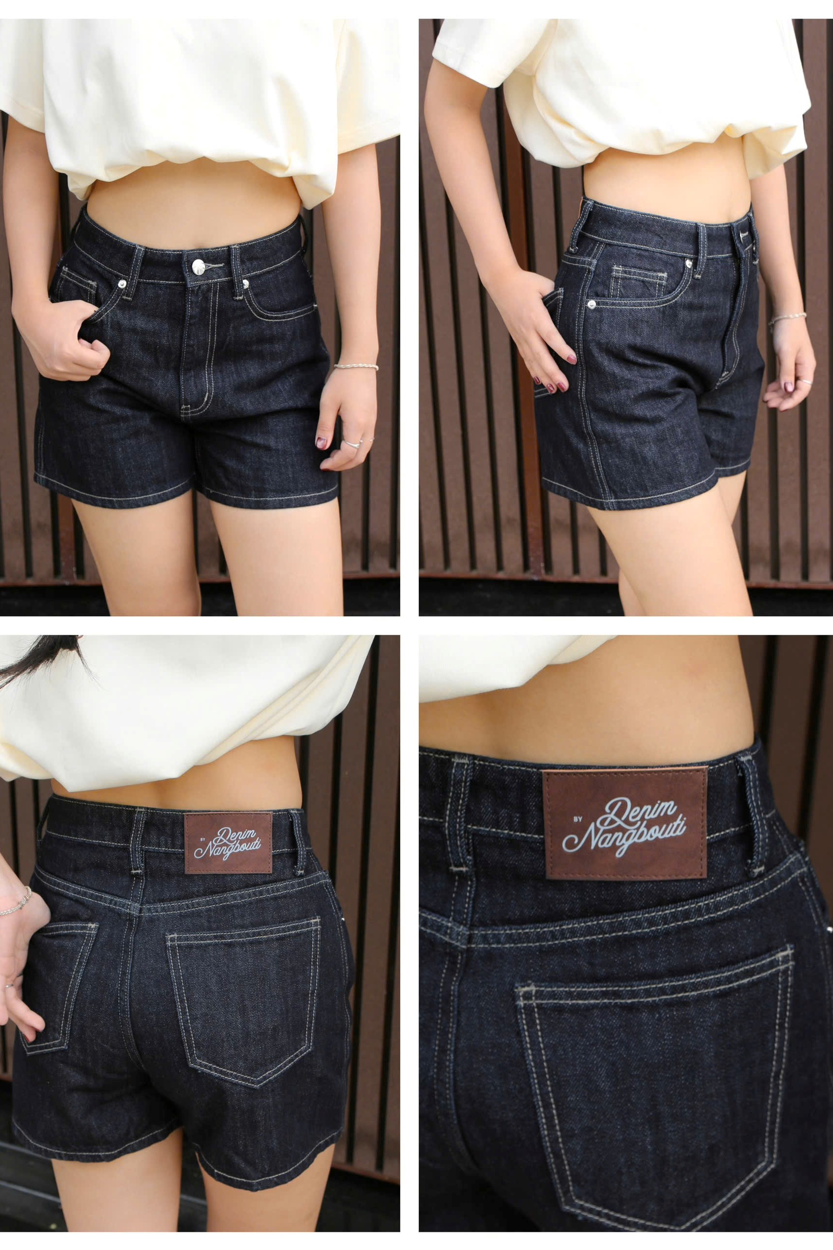 S3701- Short Jean lai nhỏ túi bầu