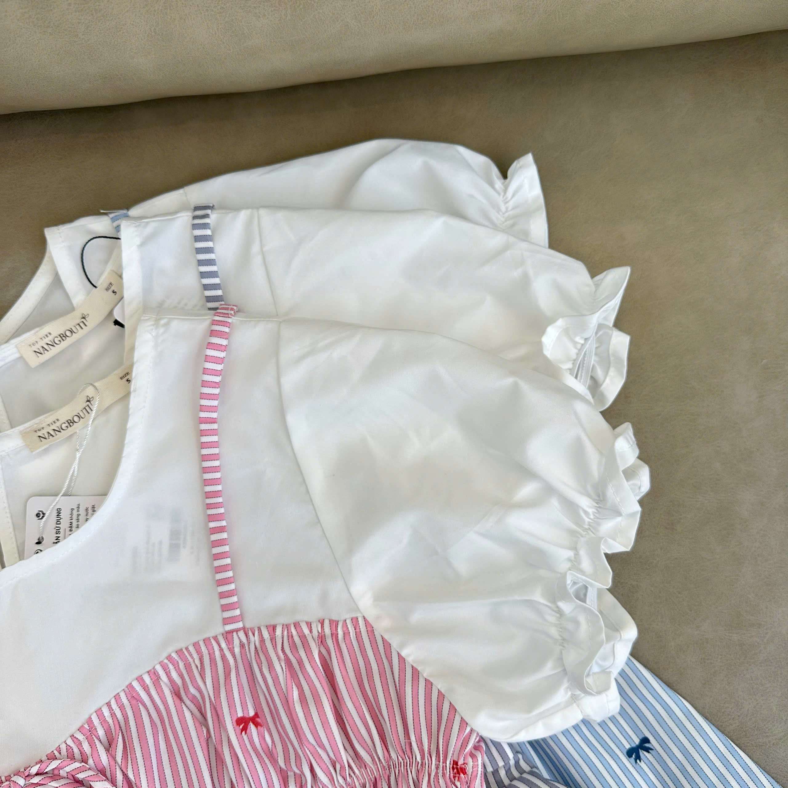 A28691 - A babydoll kiểu phối dún ngực