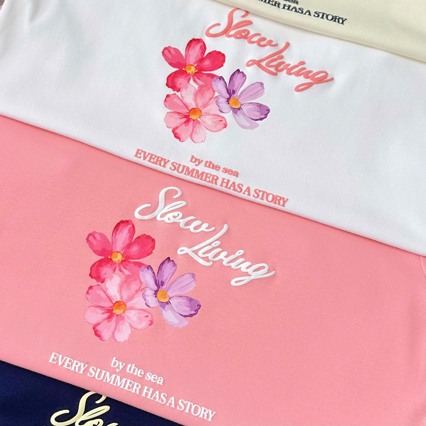 A29692 - A thun Crop phối viền in hoa Slow living