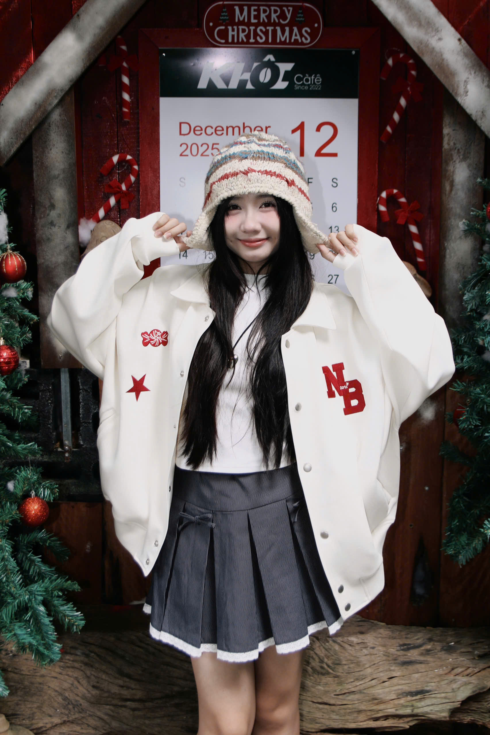 K3232 - K bomber tay dún thun thêu NB Book