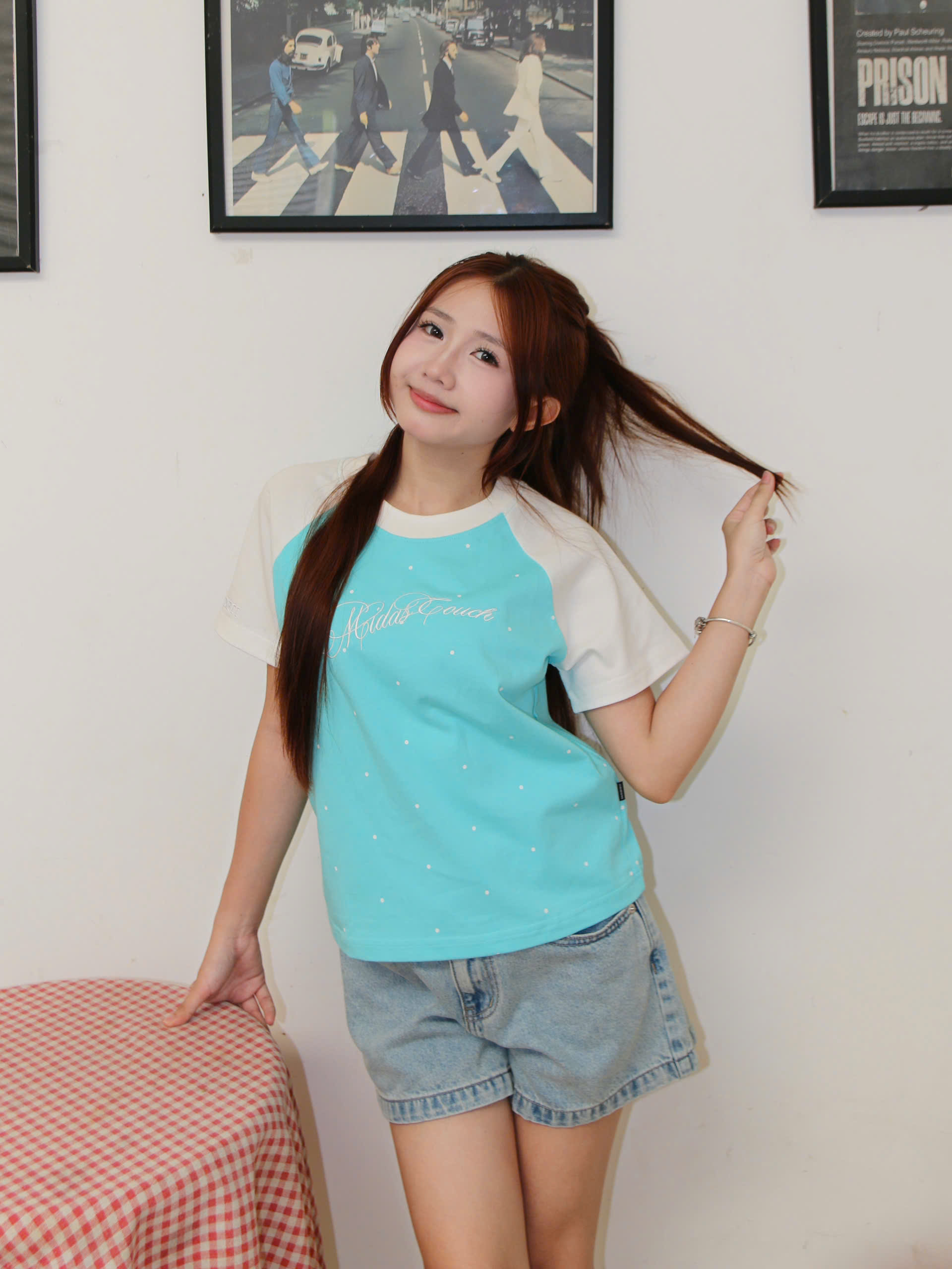 A29893 - Áo babytee raglan thêu Midas Touch