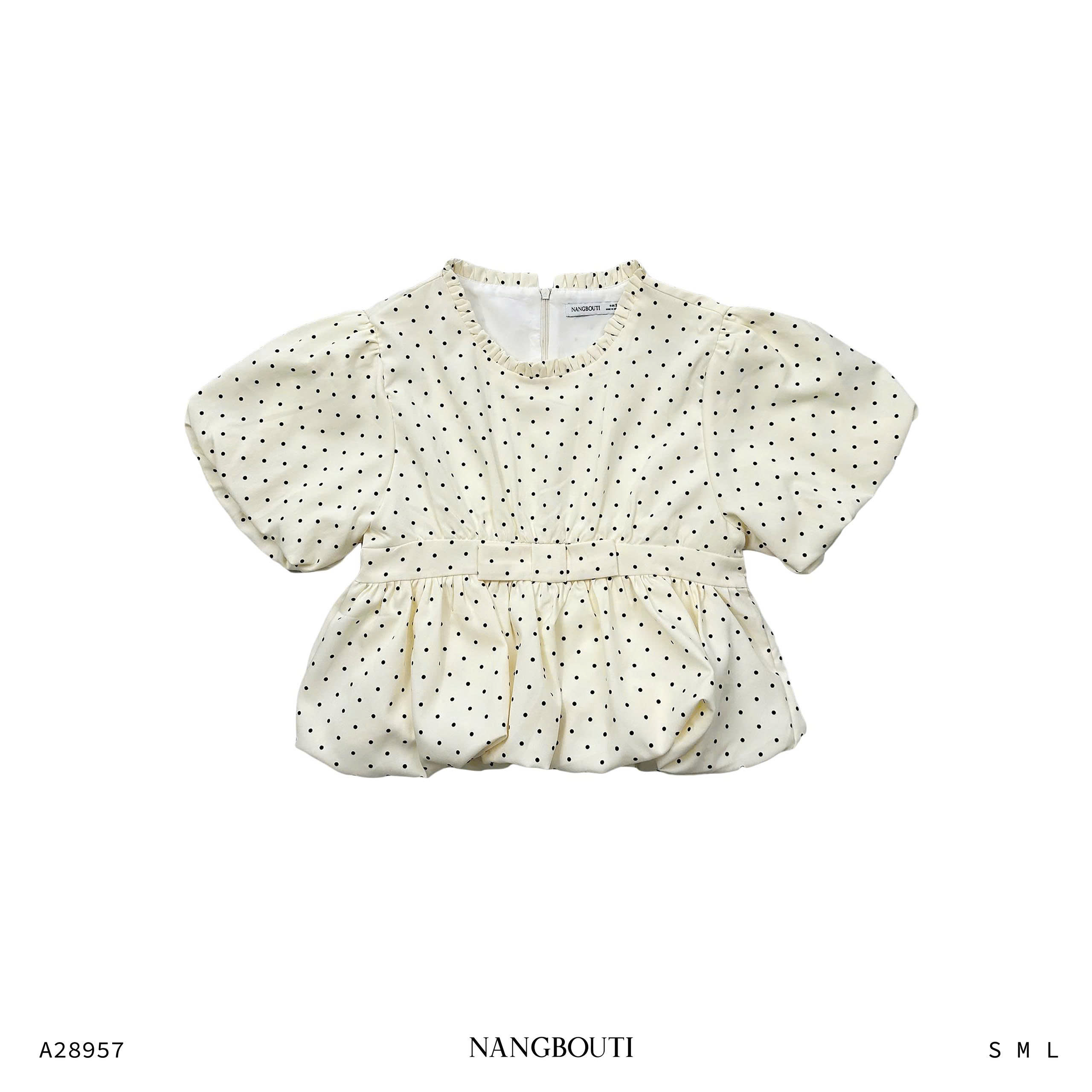 A28957 - A bí tay búp cổ bèo đính nơ