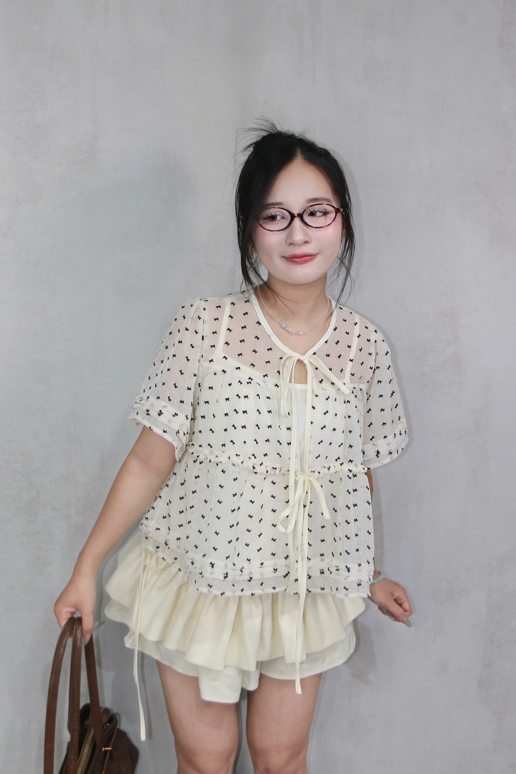 A28571 - A babydoll 2 món kèm áo 2 dây