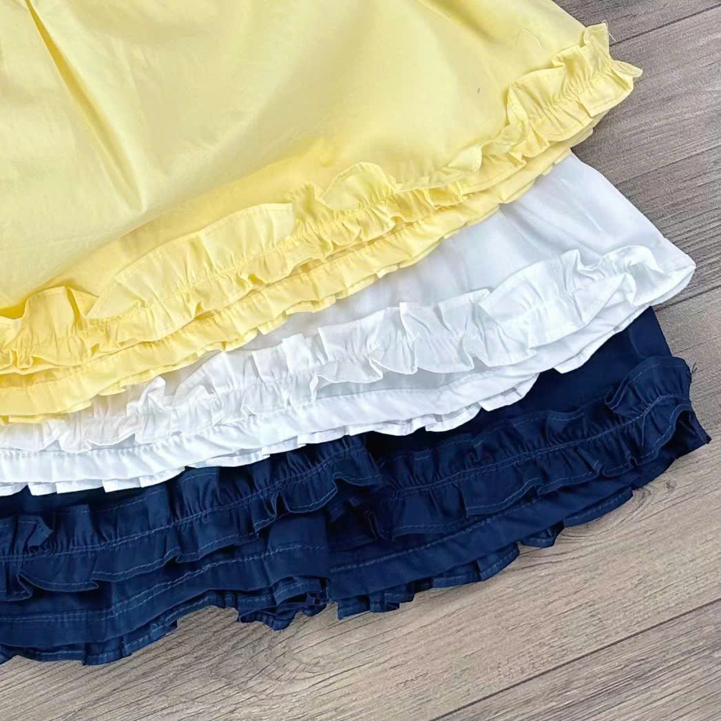 A29644 - A babydoll nhấn li trước lai bèo