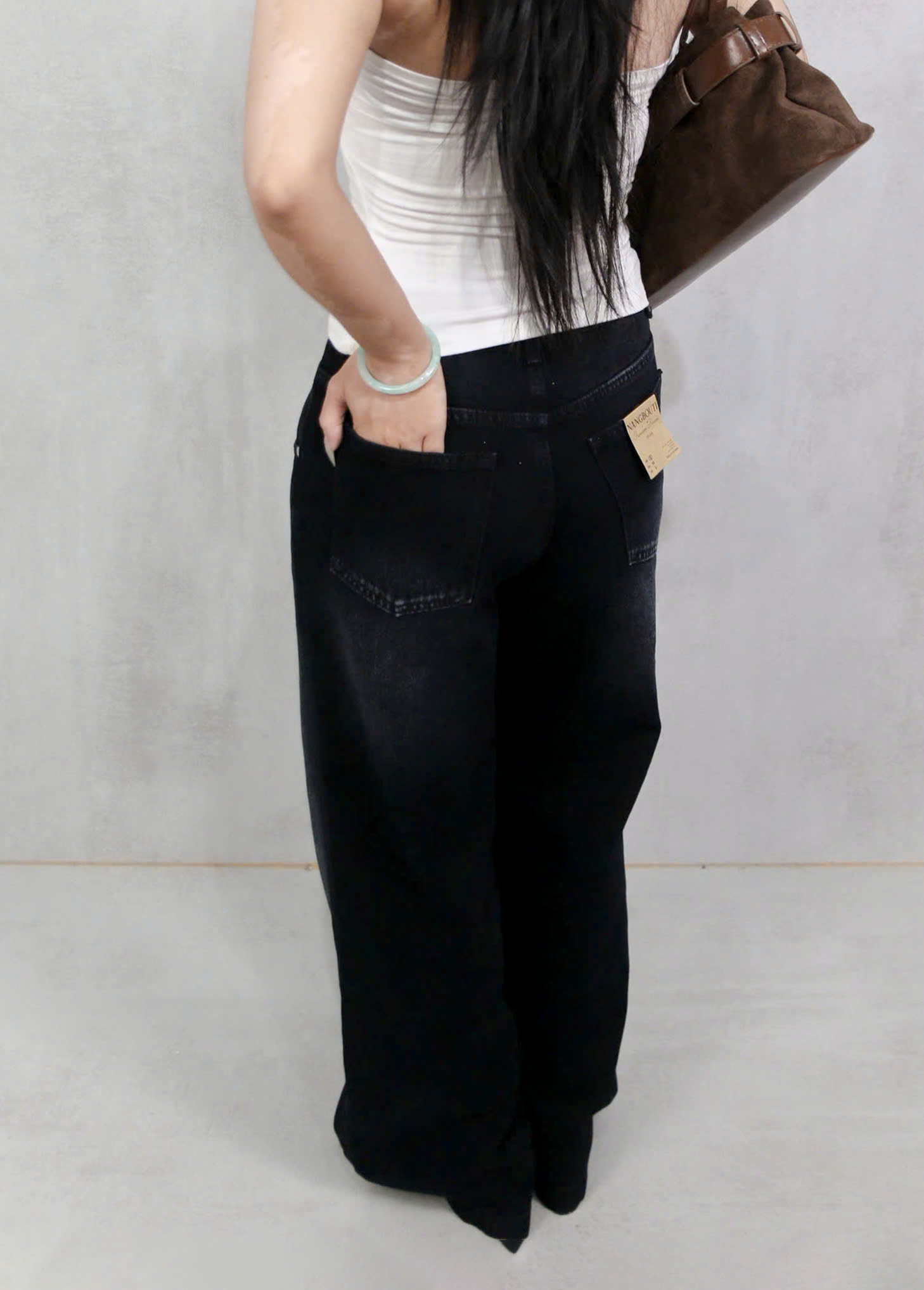 Q9771 - Q Culottes Jeans túi bầu rã túi