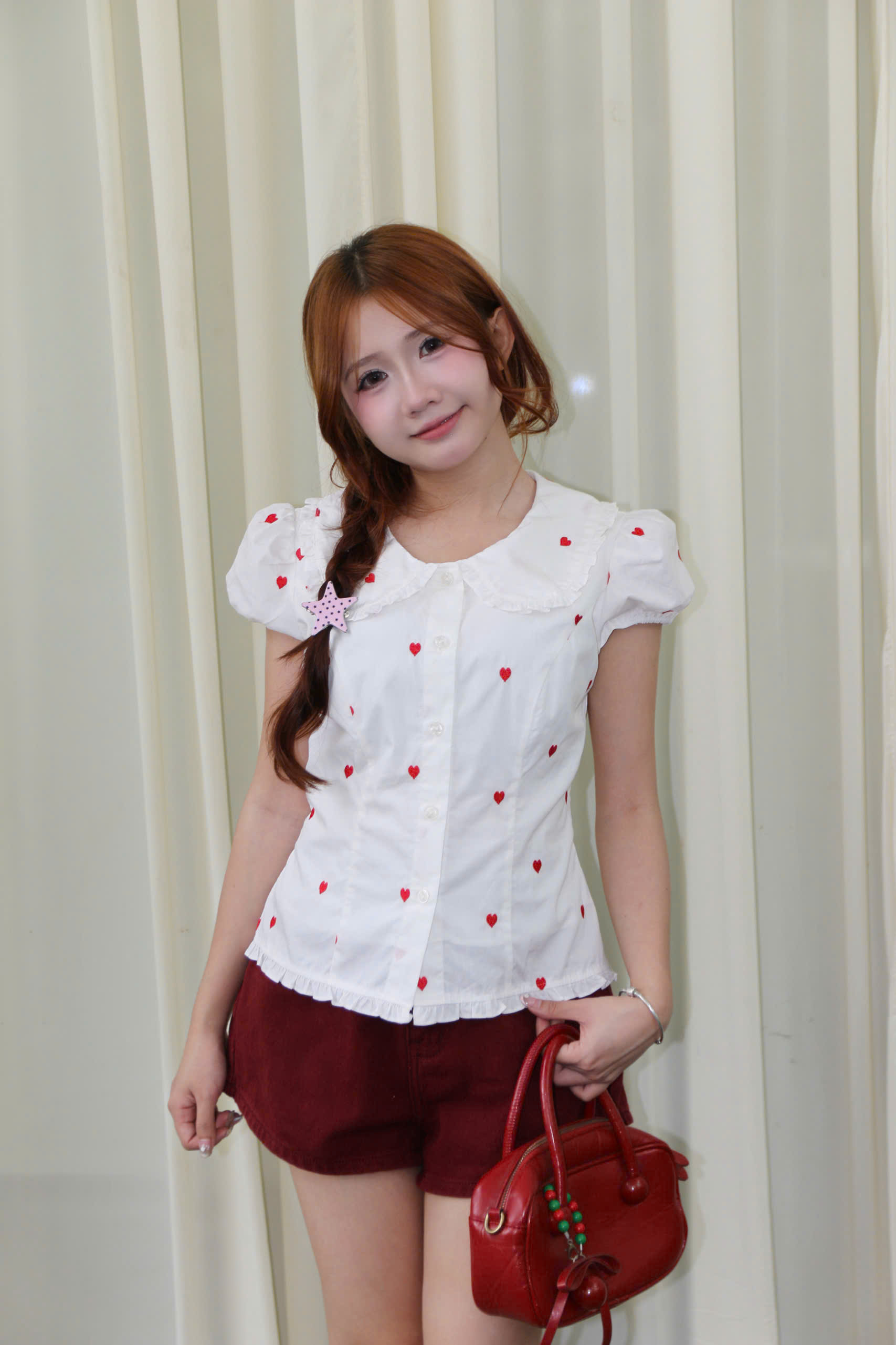 A29868 - Áo cổ sen buộc eo