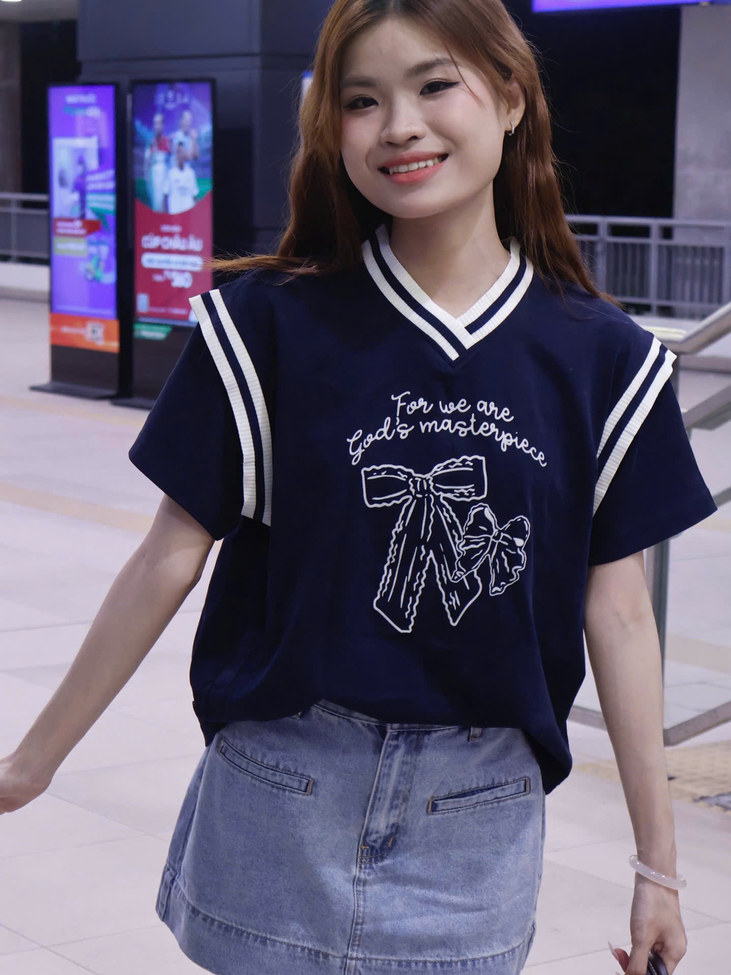 A29152 - A thun phối bo dệt sọc in nơ For we