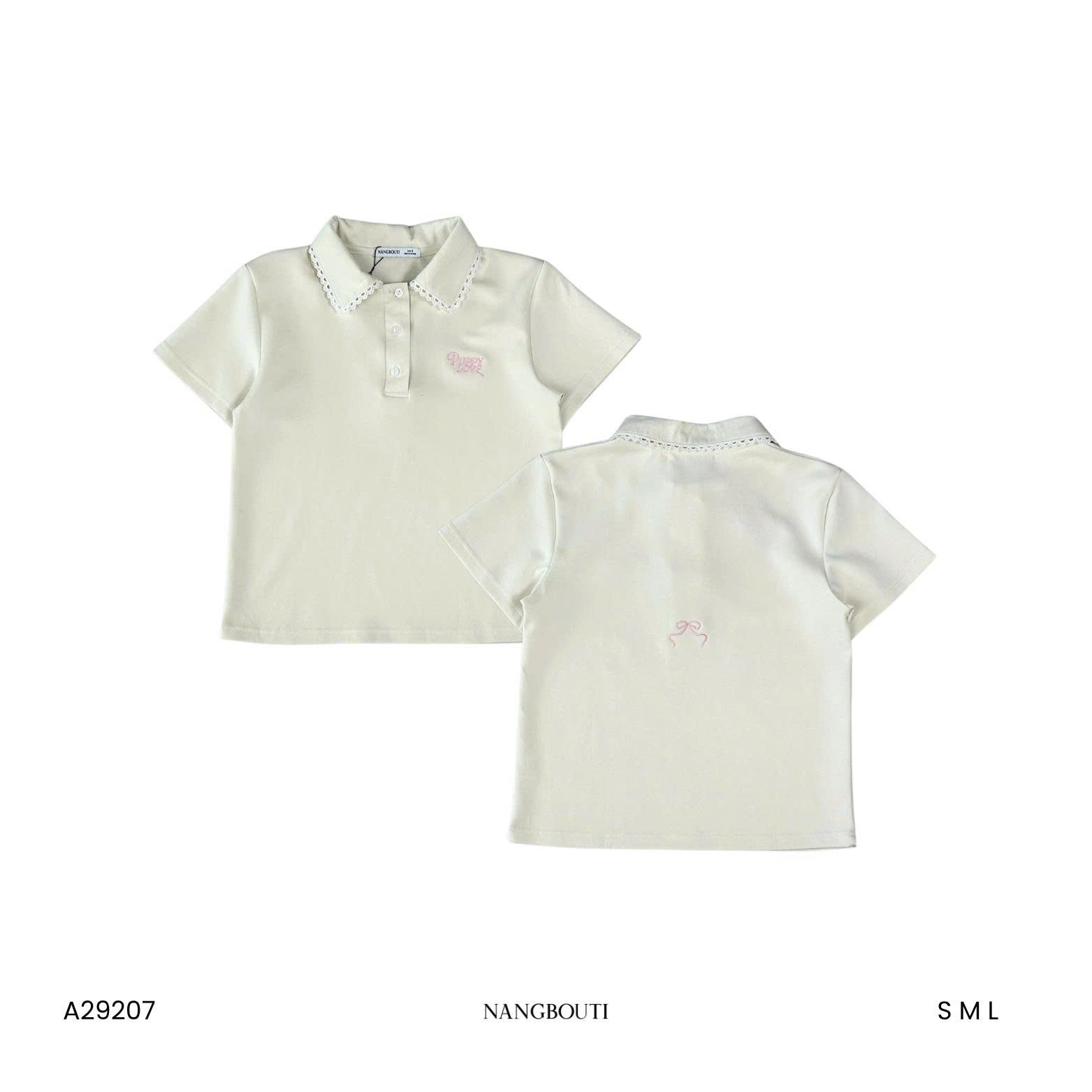 A29207 - A PL thêu puppy cổ phối ren