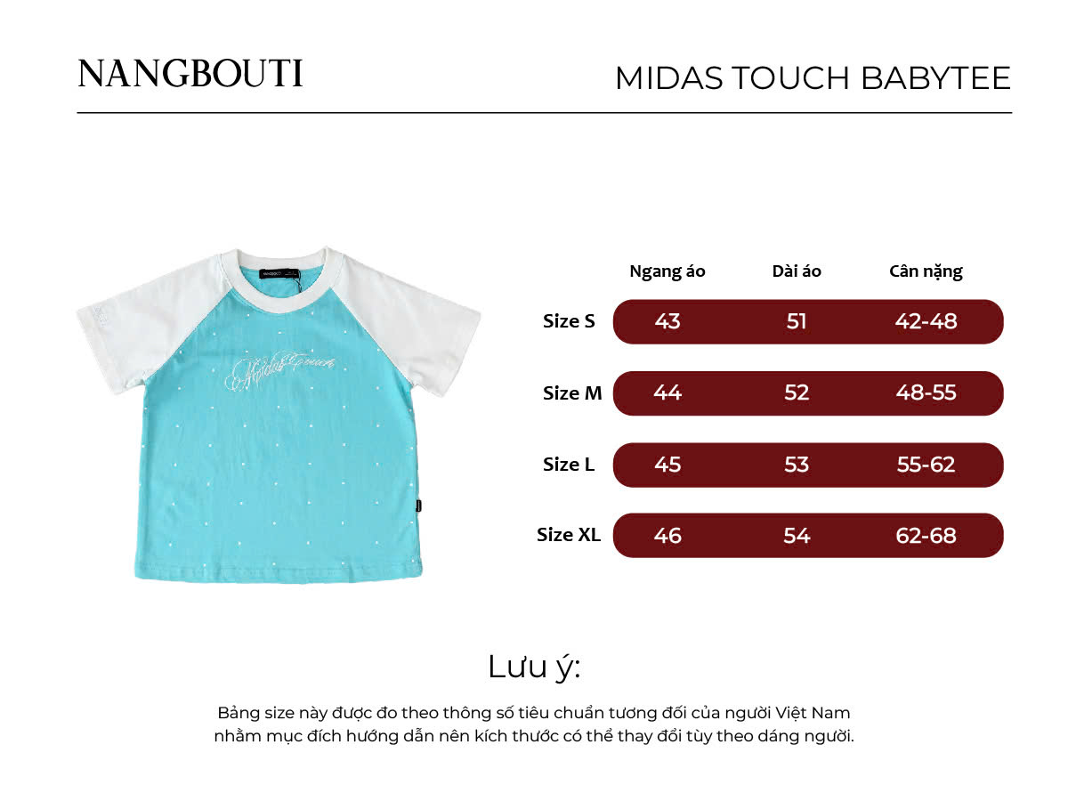 A29893 - Áo babytee raglan thêu Midas Touch