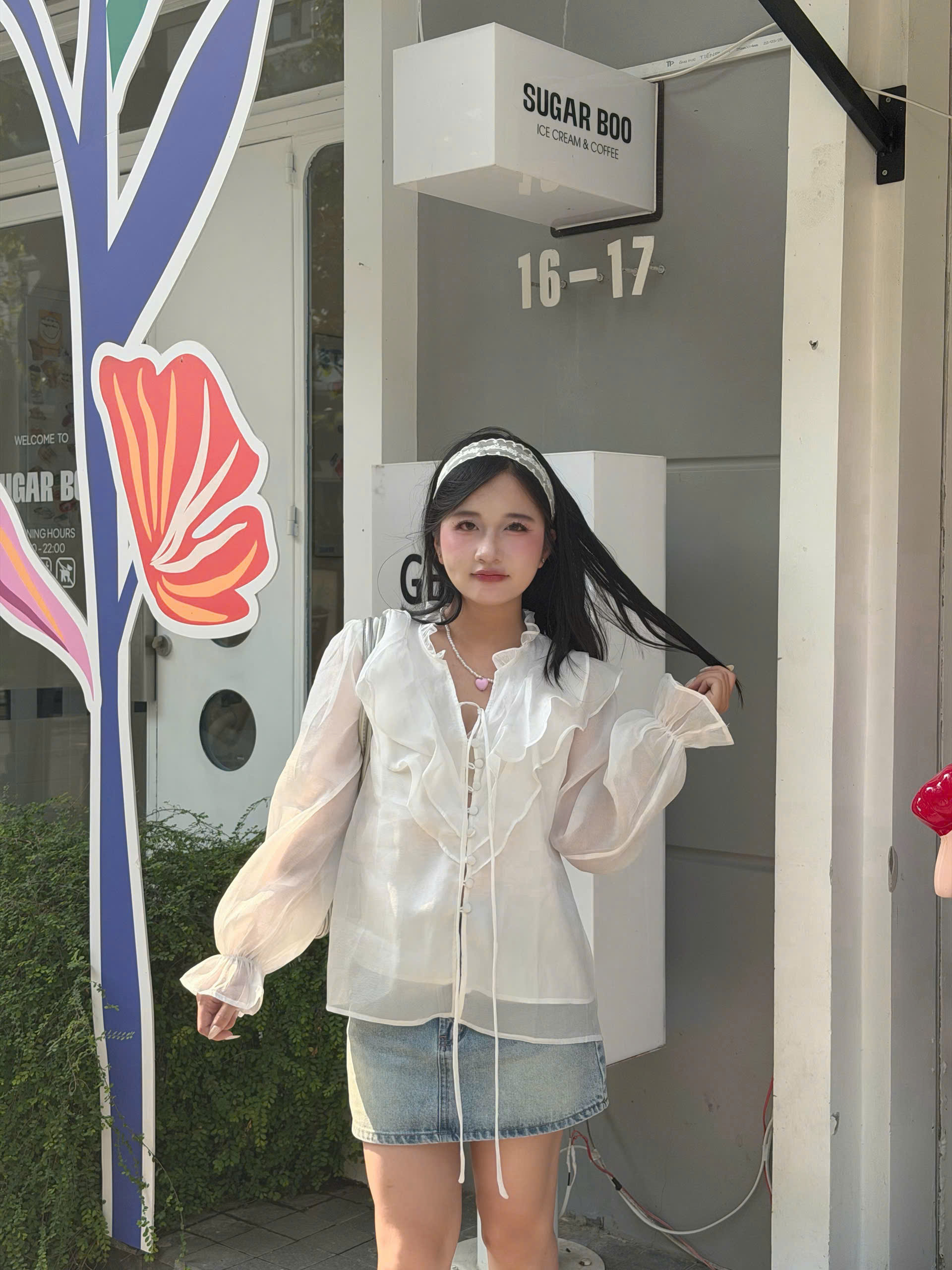 A29529 - A kiểu TD cổ bèo nút bọc