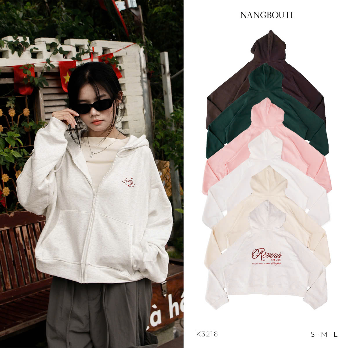 K3216 - K khoác thun thêu Rever