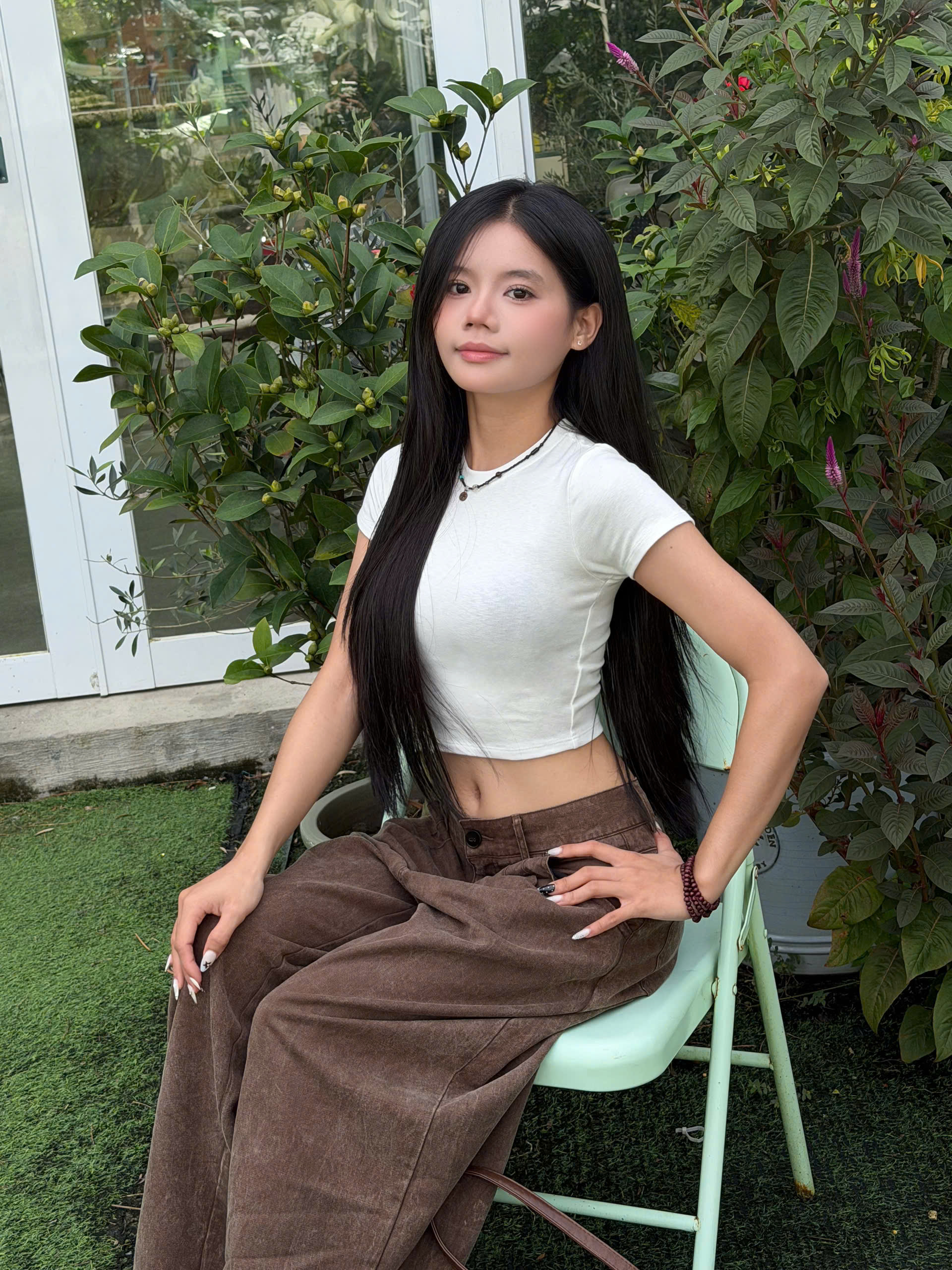 Q9839 - Quần dài ống cong phối lai wash a.x.i.t