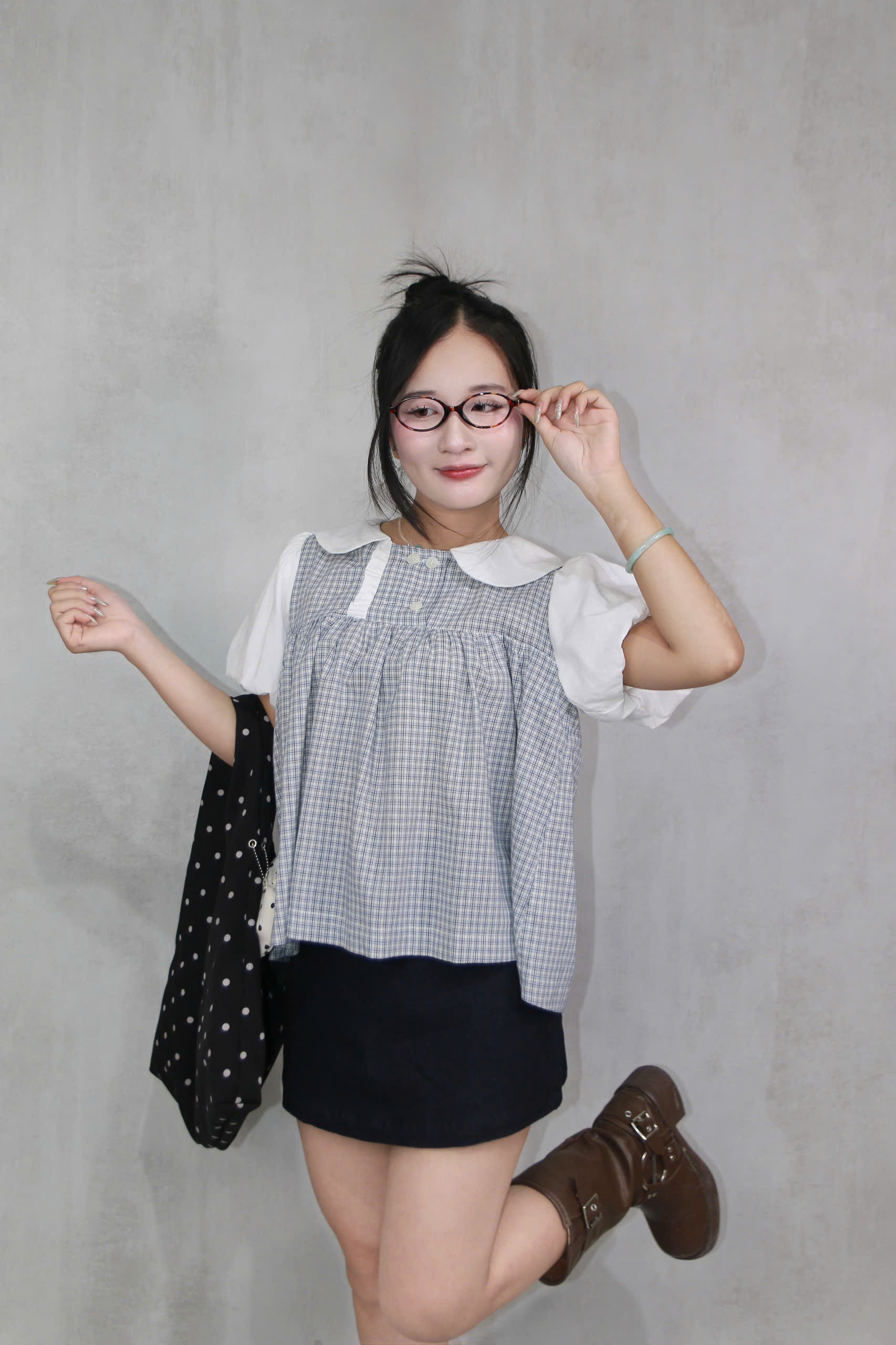 A29627 - A babydoll cổ sen phối