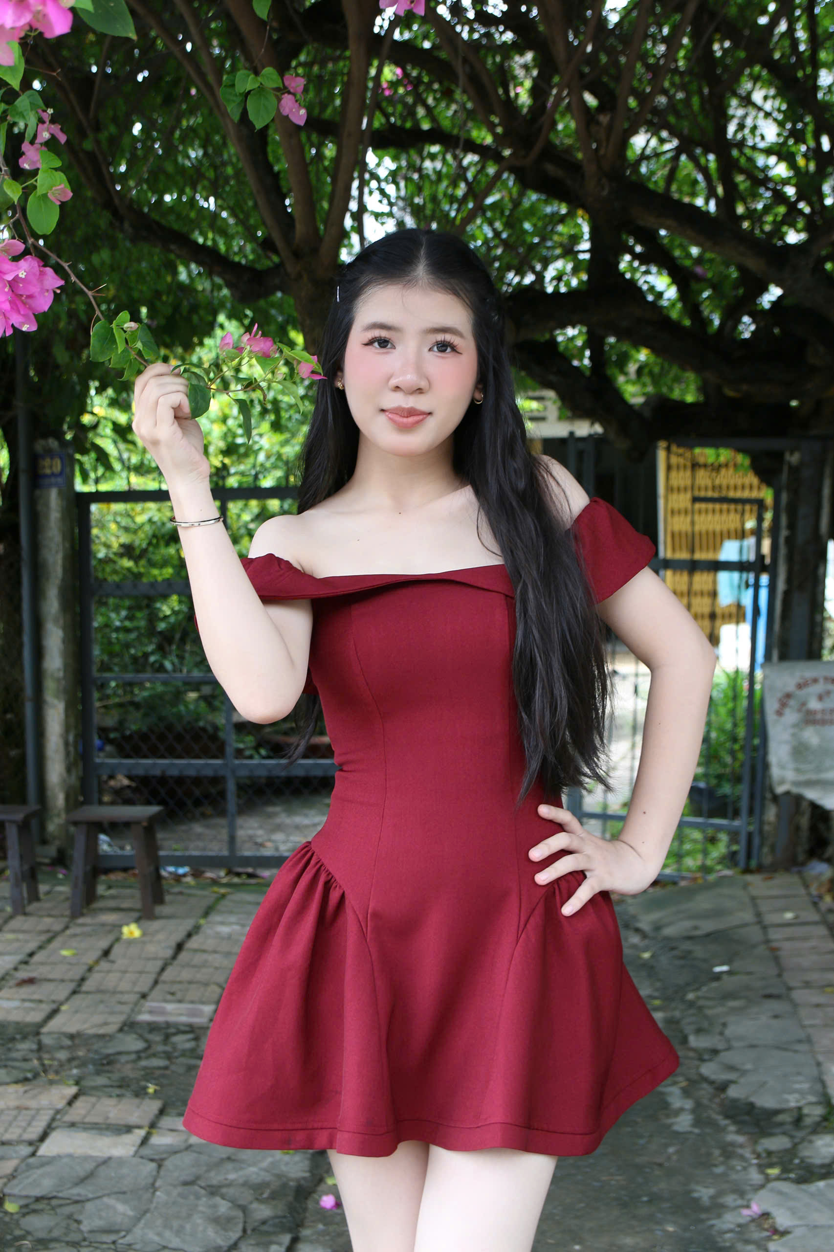 D6300- Đầm trễ vai