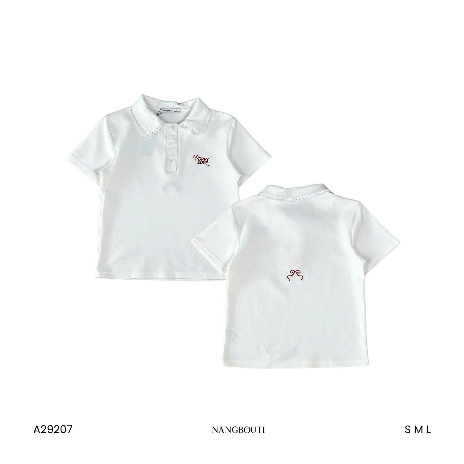 A29207 - A PL thêu puppy cổ phối ren