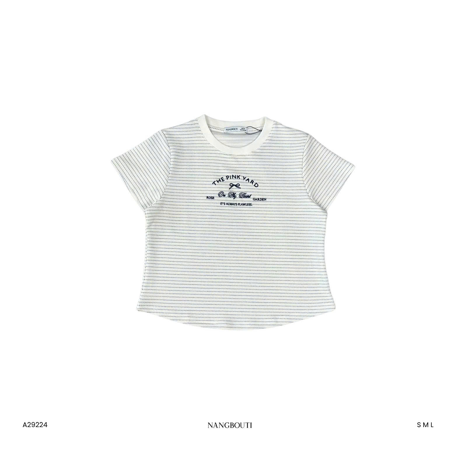 A29224 - A thun sọc thêu Pink