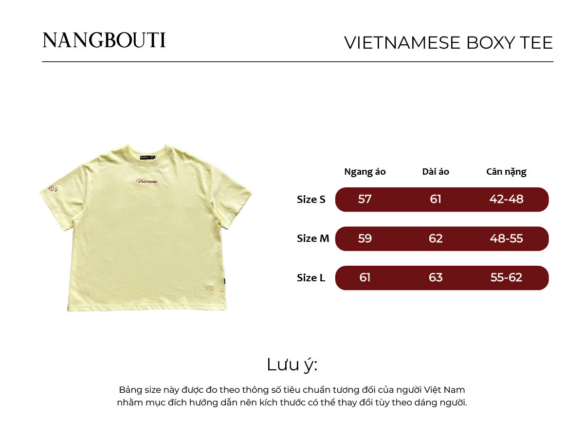 A29942- Áo thun boxy thêu Vietnamese ngôi sao