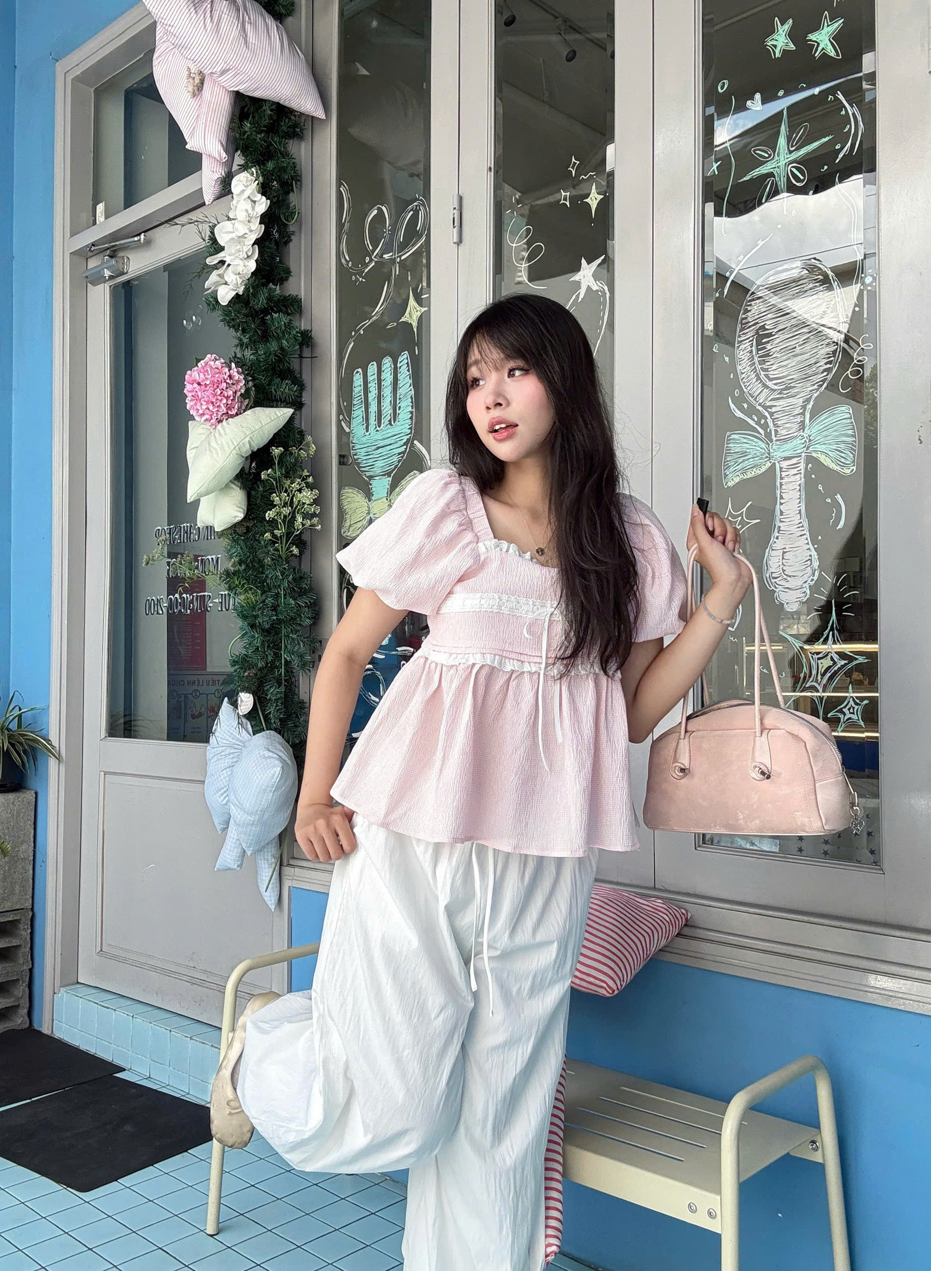 A29673- A babydoll TN phối ren