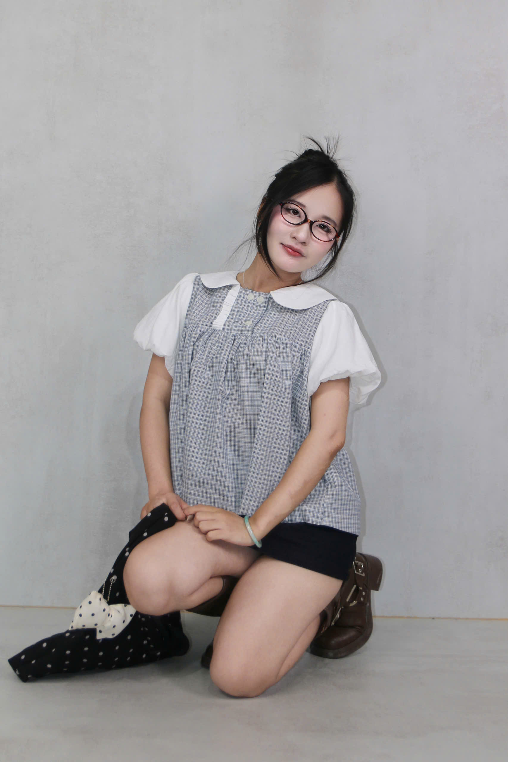 A29627 - A babydoll cổ sen phối