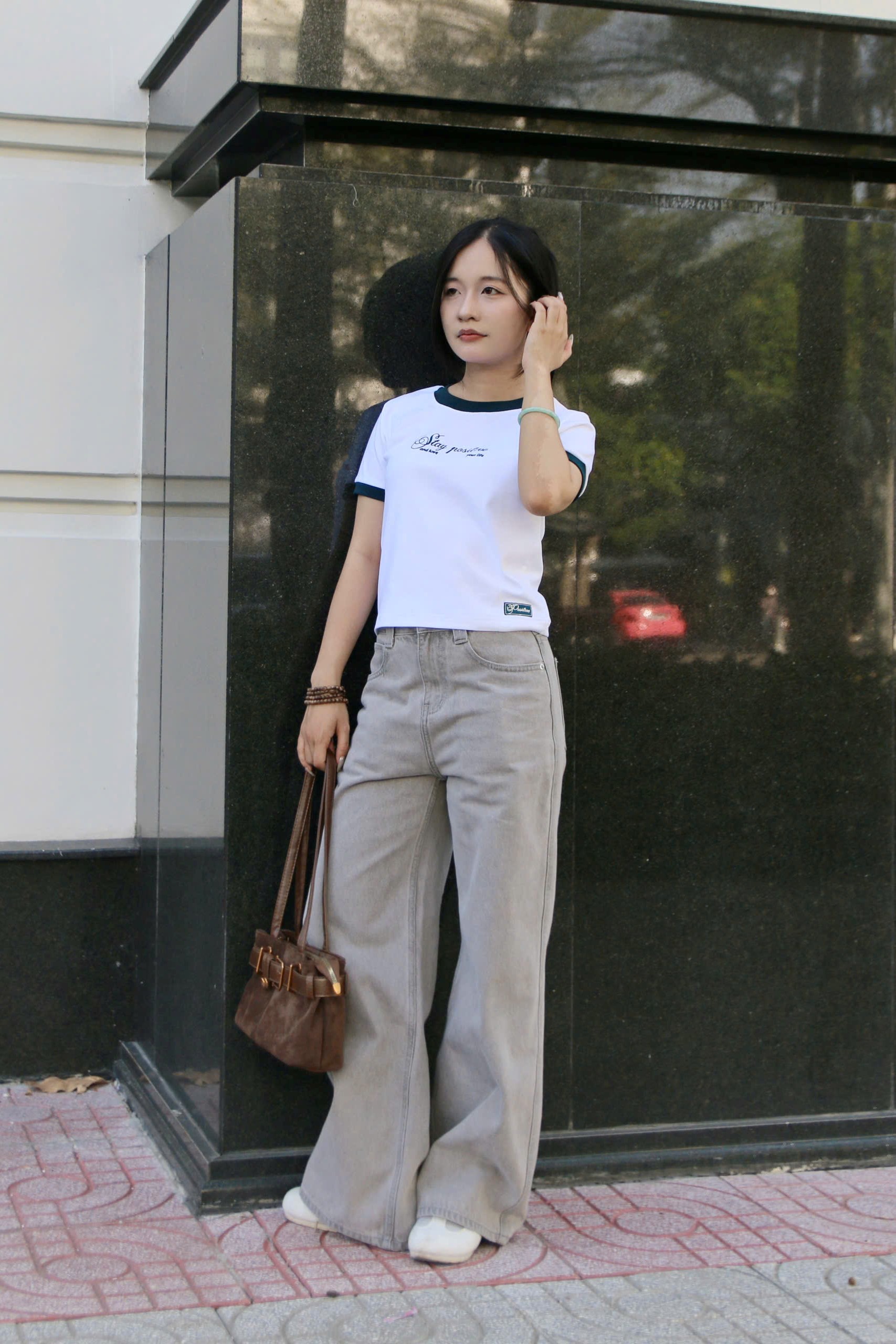 Q9769 - Q Culottes Jeans túi bầu lai thường