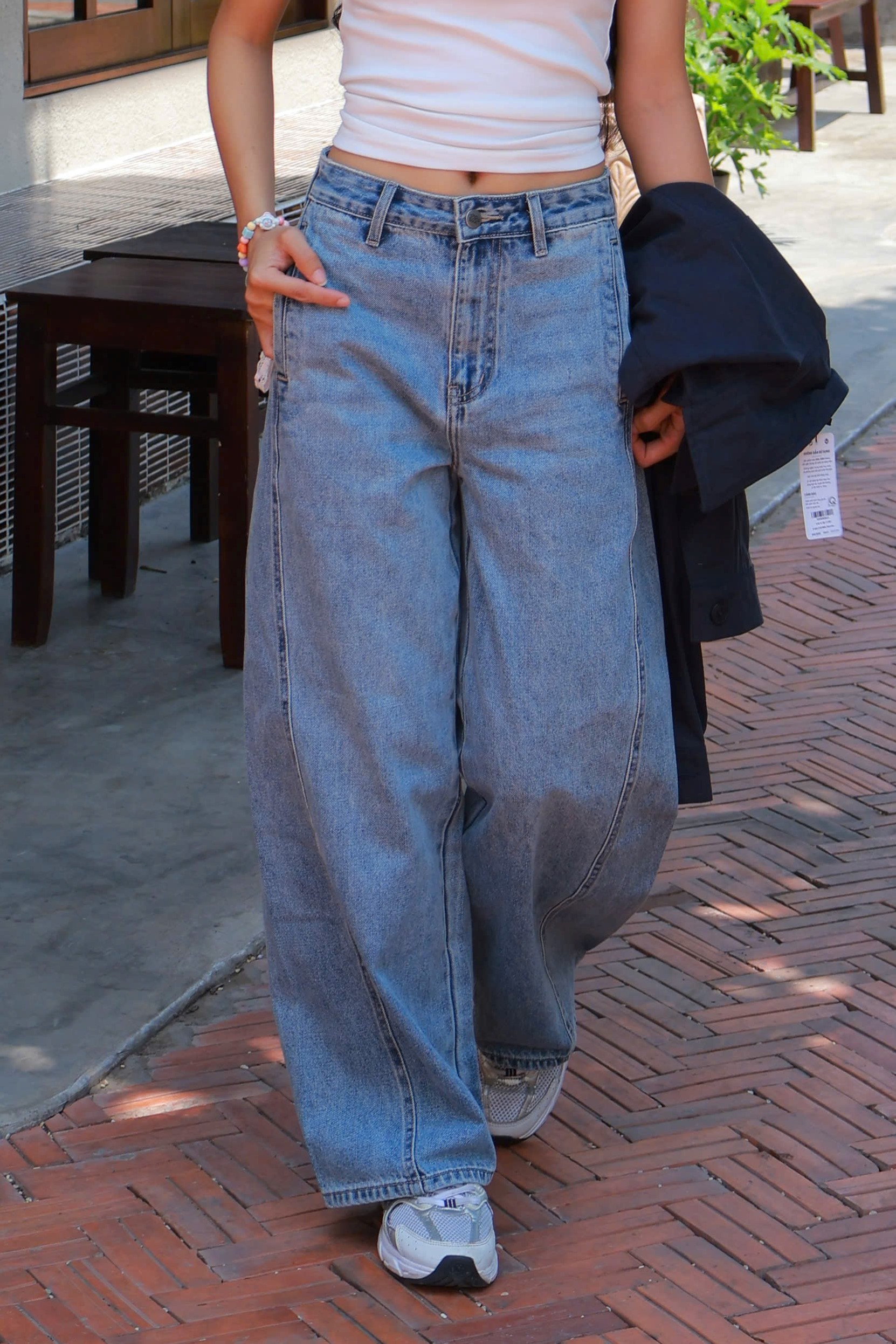 Q9792-Q Culottes J túi dọc rã trước