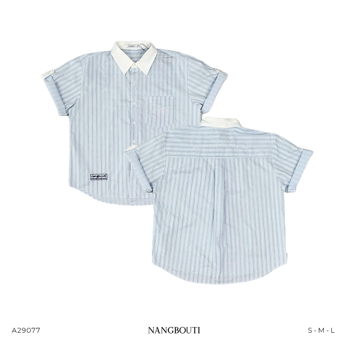 A29077 - A smi phối cổ xăn tay thêu Lit