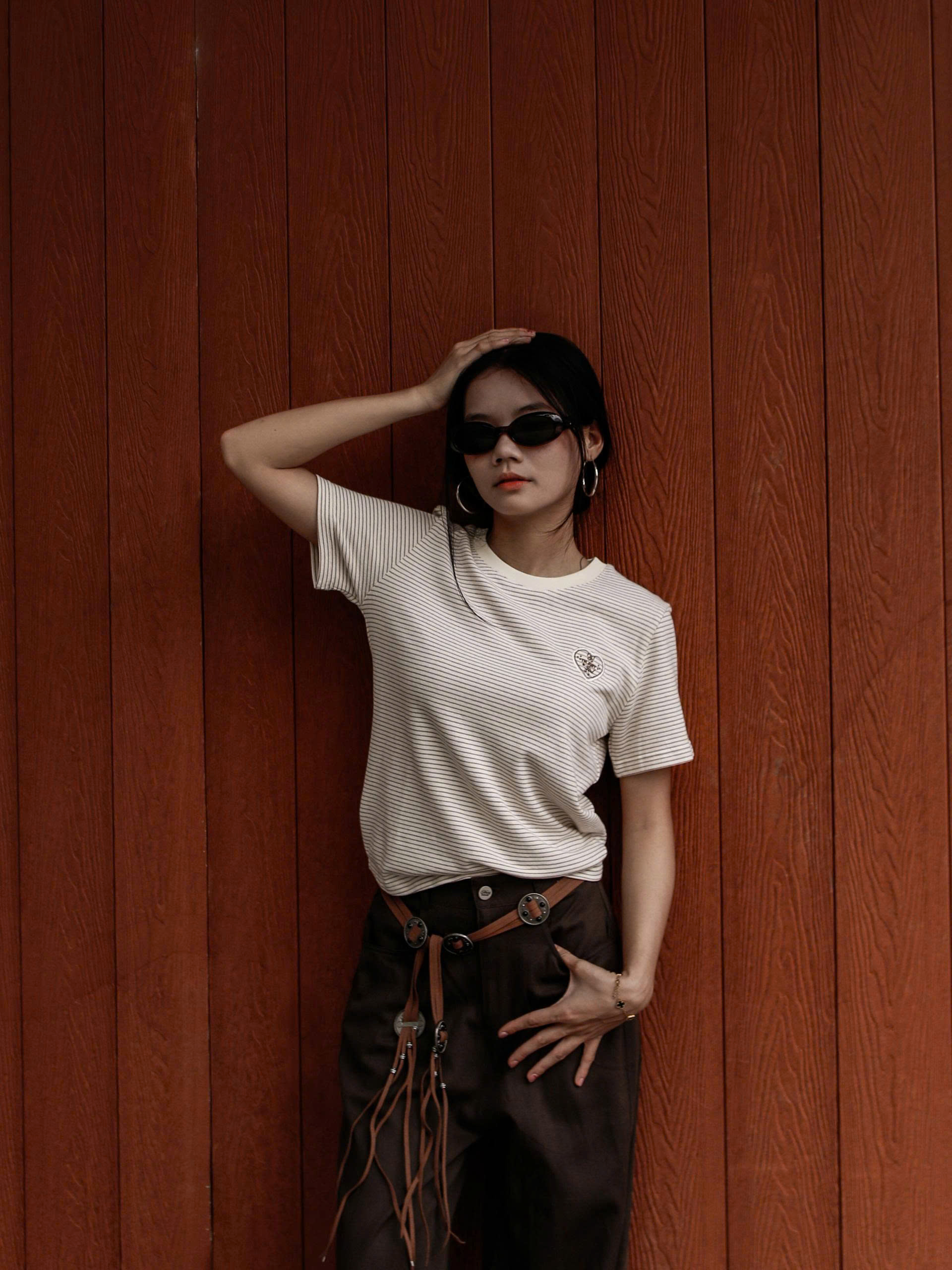 A29120 - A thun sọc thêu trái tim