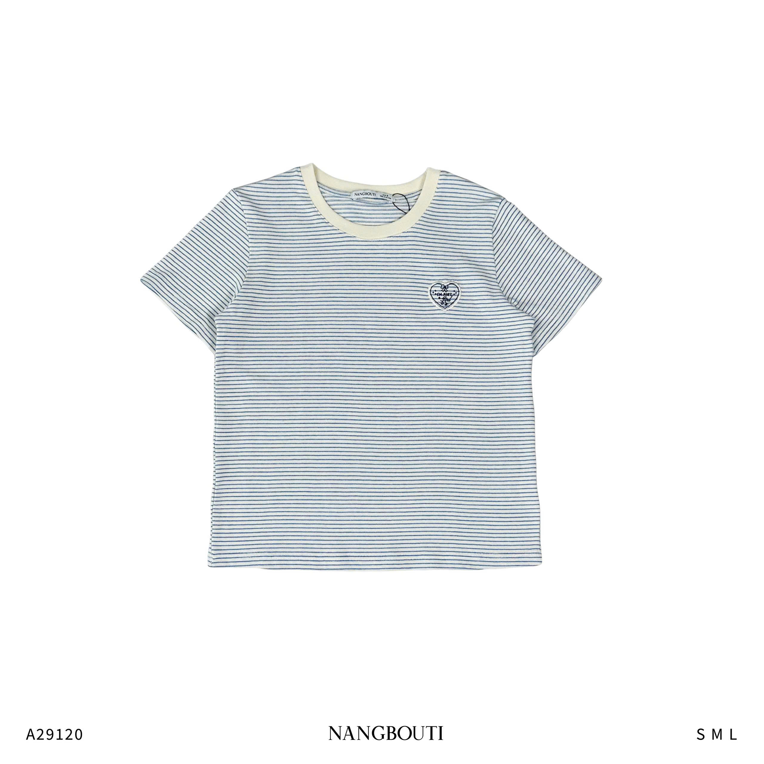 A29120 - A thun sọc thêu trái tim