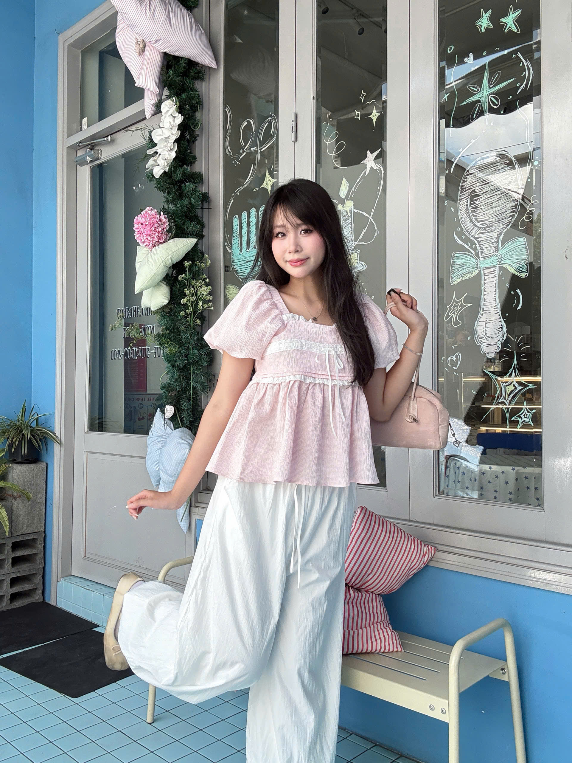 A29673- A babydoll TN phối ren