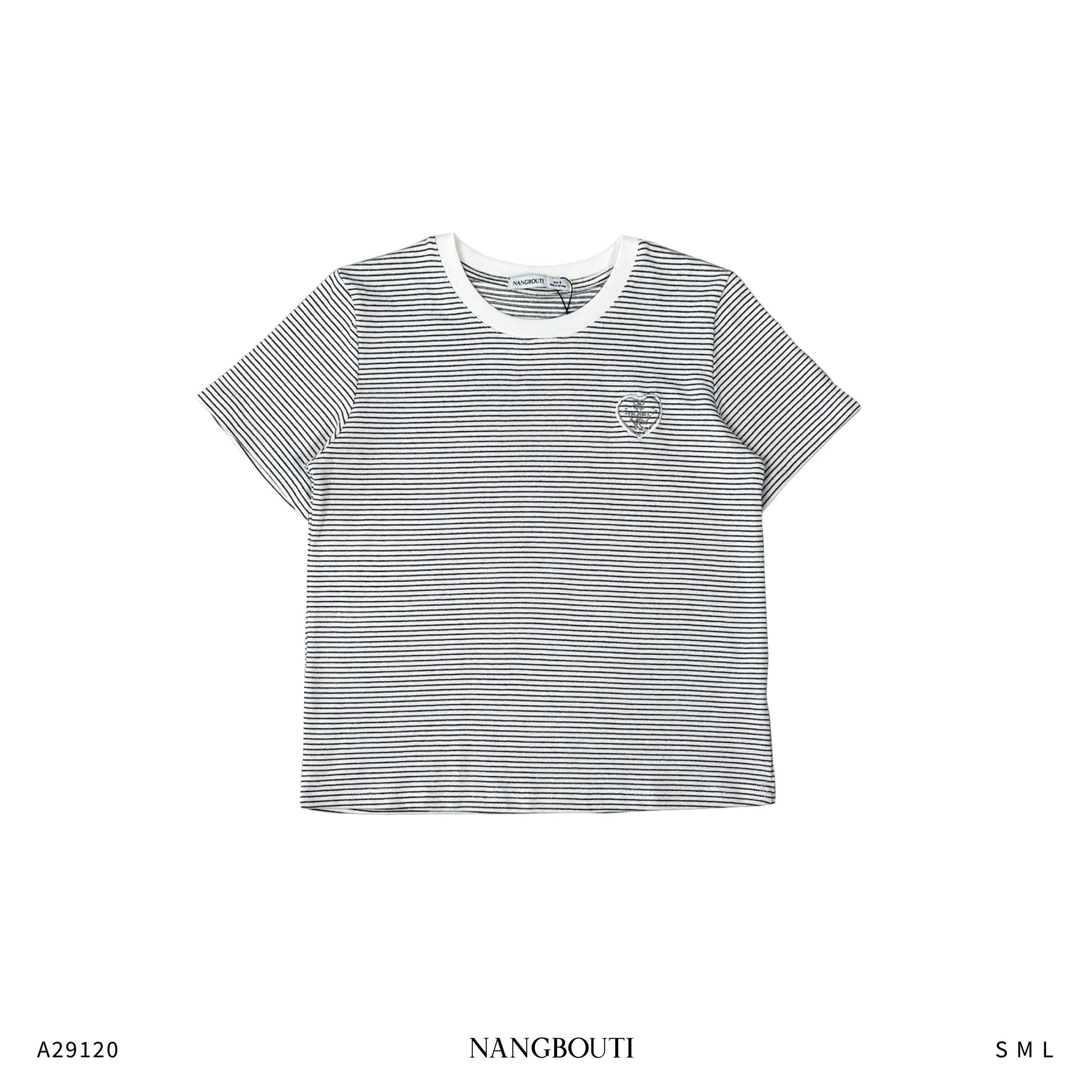 A29120 - A thun sọc thêu trái tim