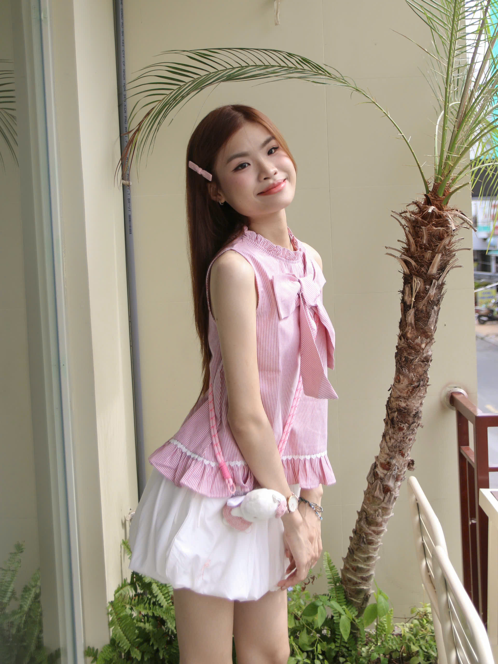 A29161 - A kiểu cổ bèo gắn nơ