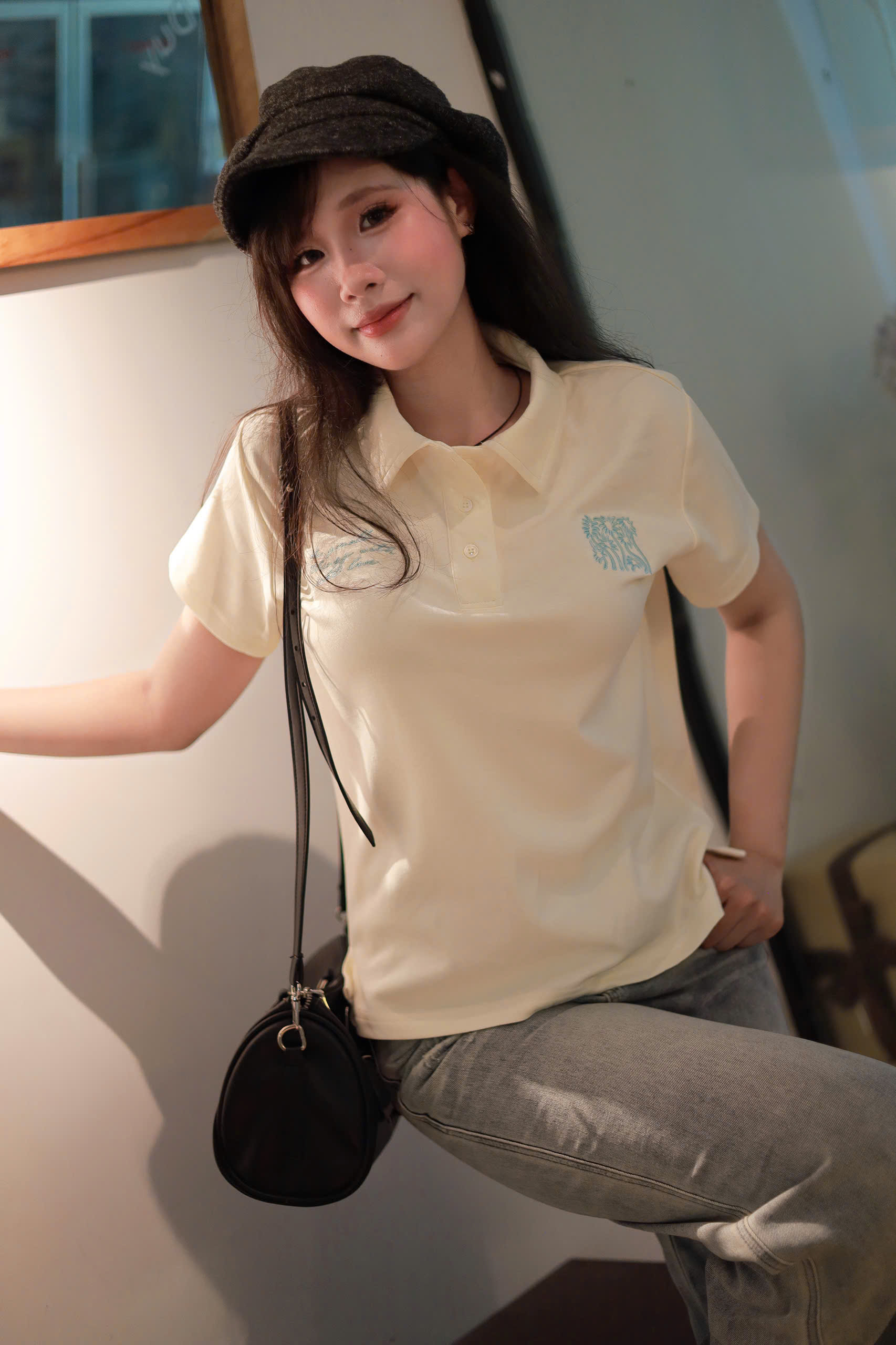A29795-	Áo Polo nũ thêu Do small