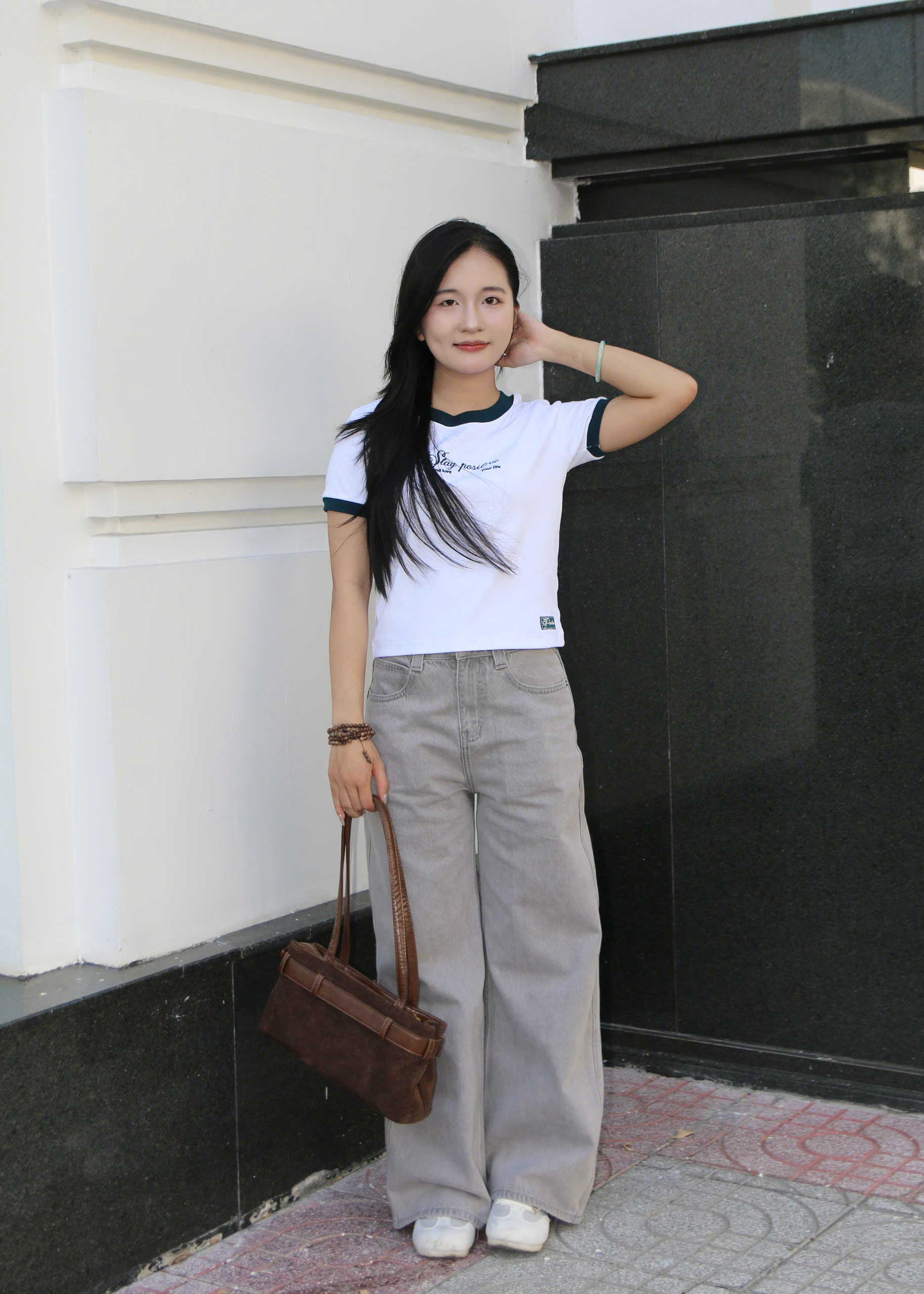 Q9769 - Q Culottes Jeans túi bầu lai thường