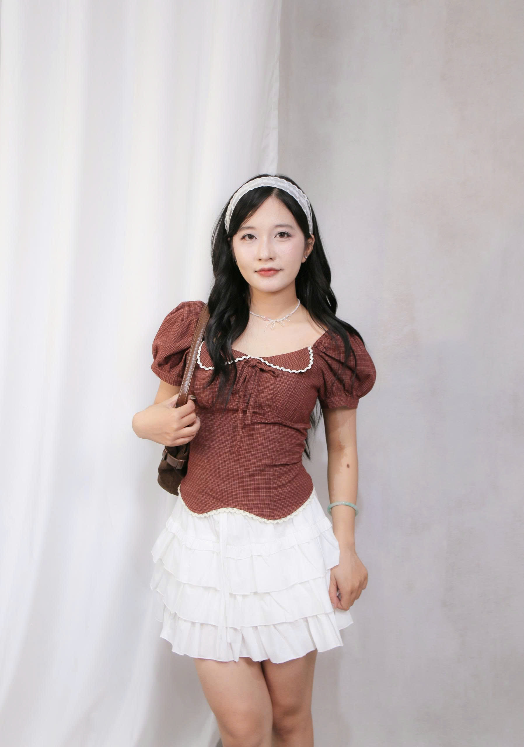 A29520 - A kiểu cổ bẻ phối ren