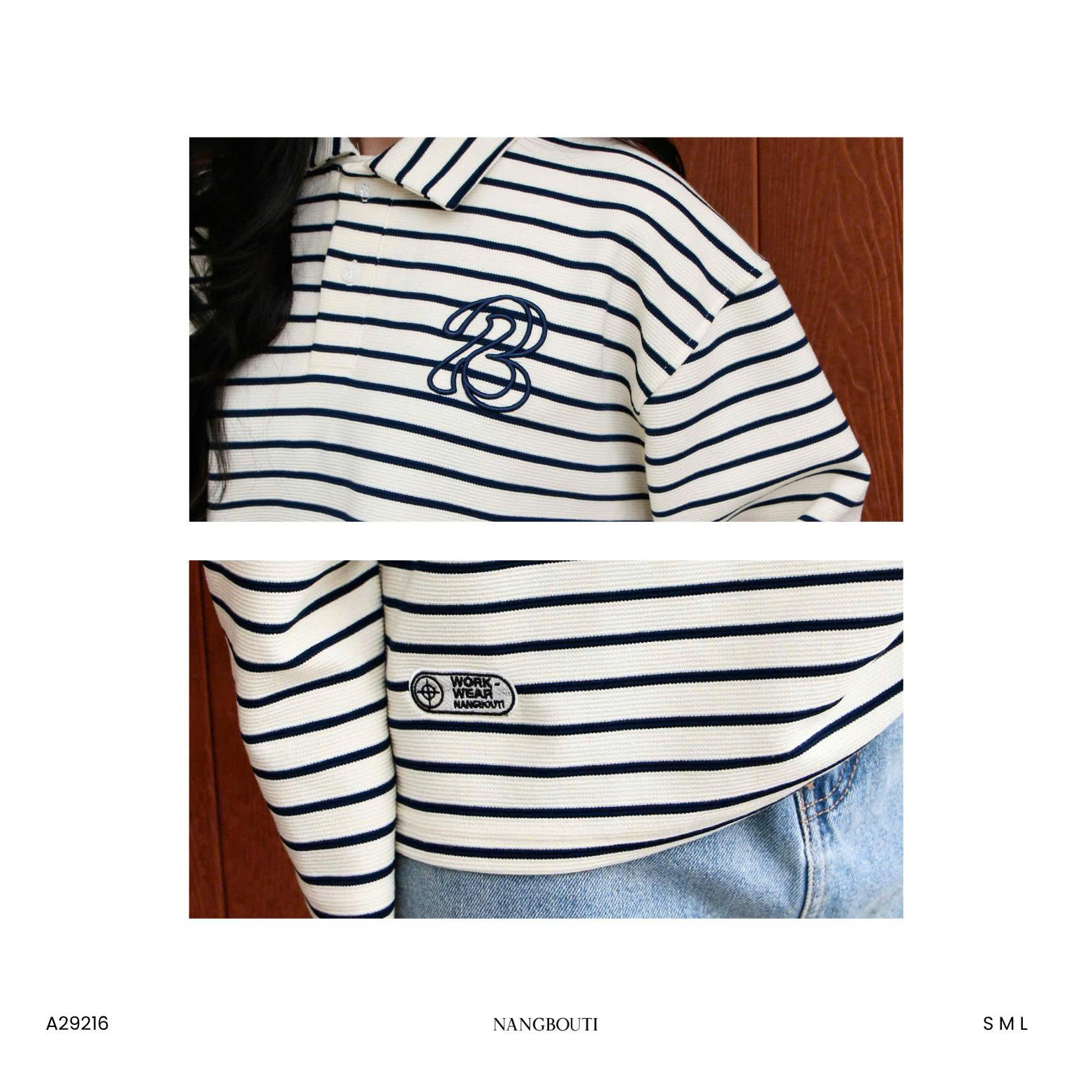 A29216 - A PL sọc TD thêu B